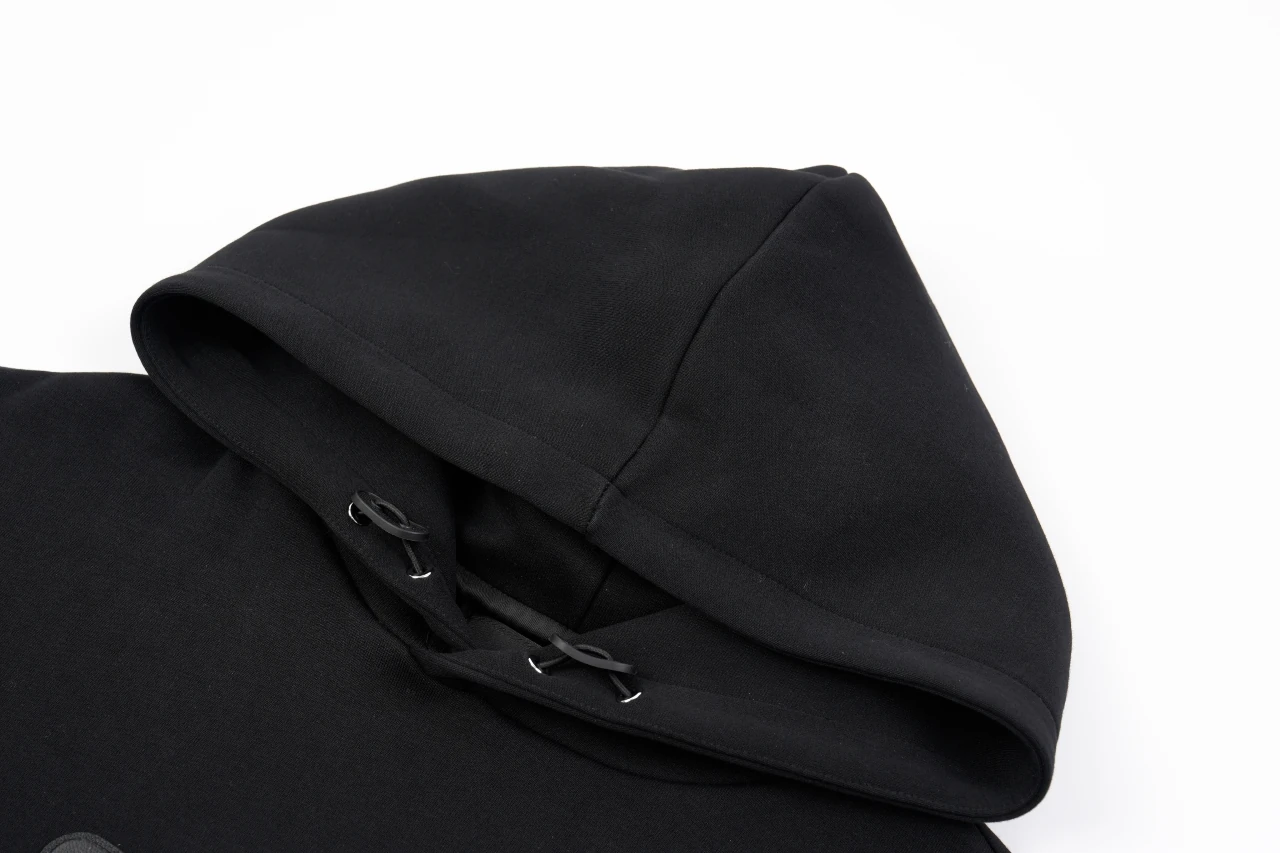 Prada Black Hoodie with Leather Triangle Logo product photo from LabelPicks