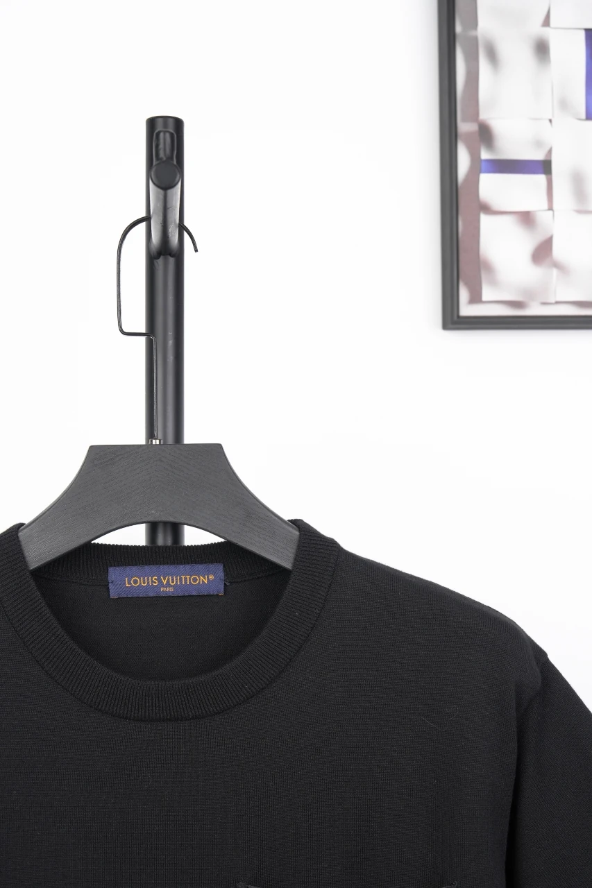 Louis Vuitton Black Pocket Print Knit T-Shirt product photo from LabelPicks