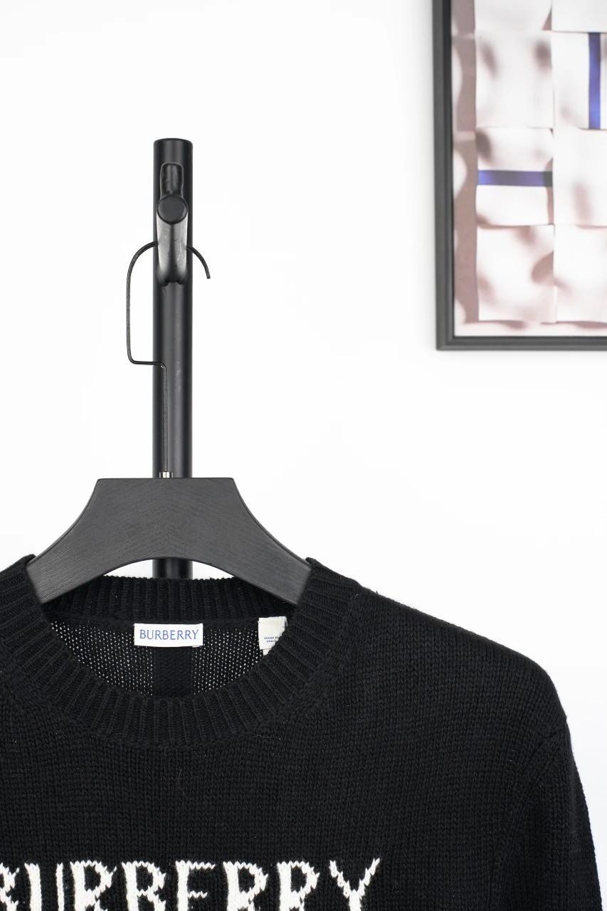 Burberry Black Equestrian Knight Jacquard Crewneck Sweater product photo from LabelPicks