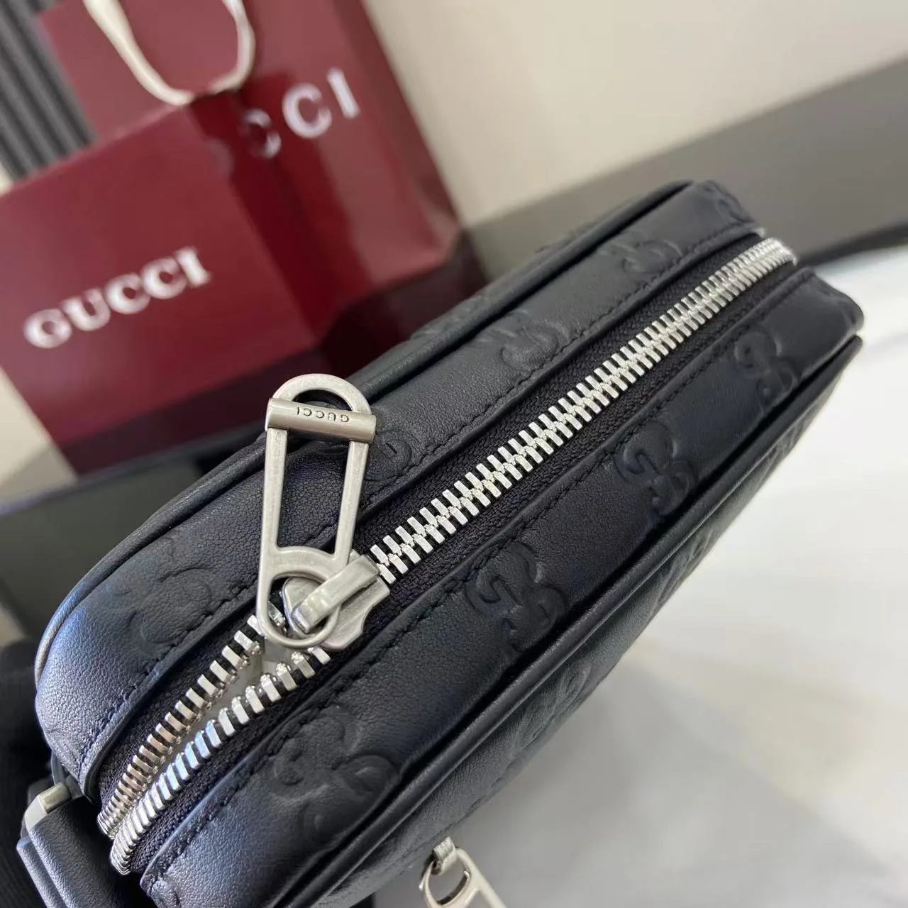 Gucci Black Smooth Leather Crossbody Bag product photo from LabelPicks