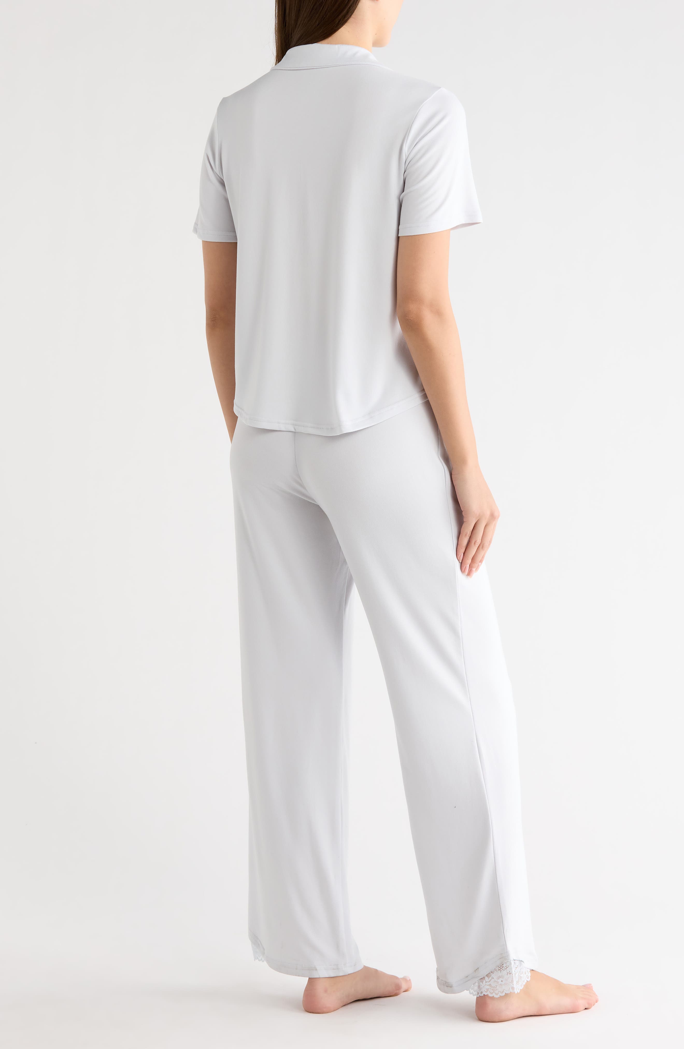 Danskin Peached Jersey Long Pajamas