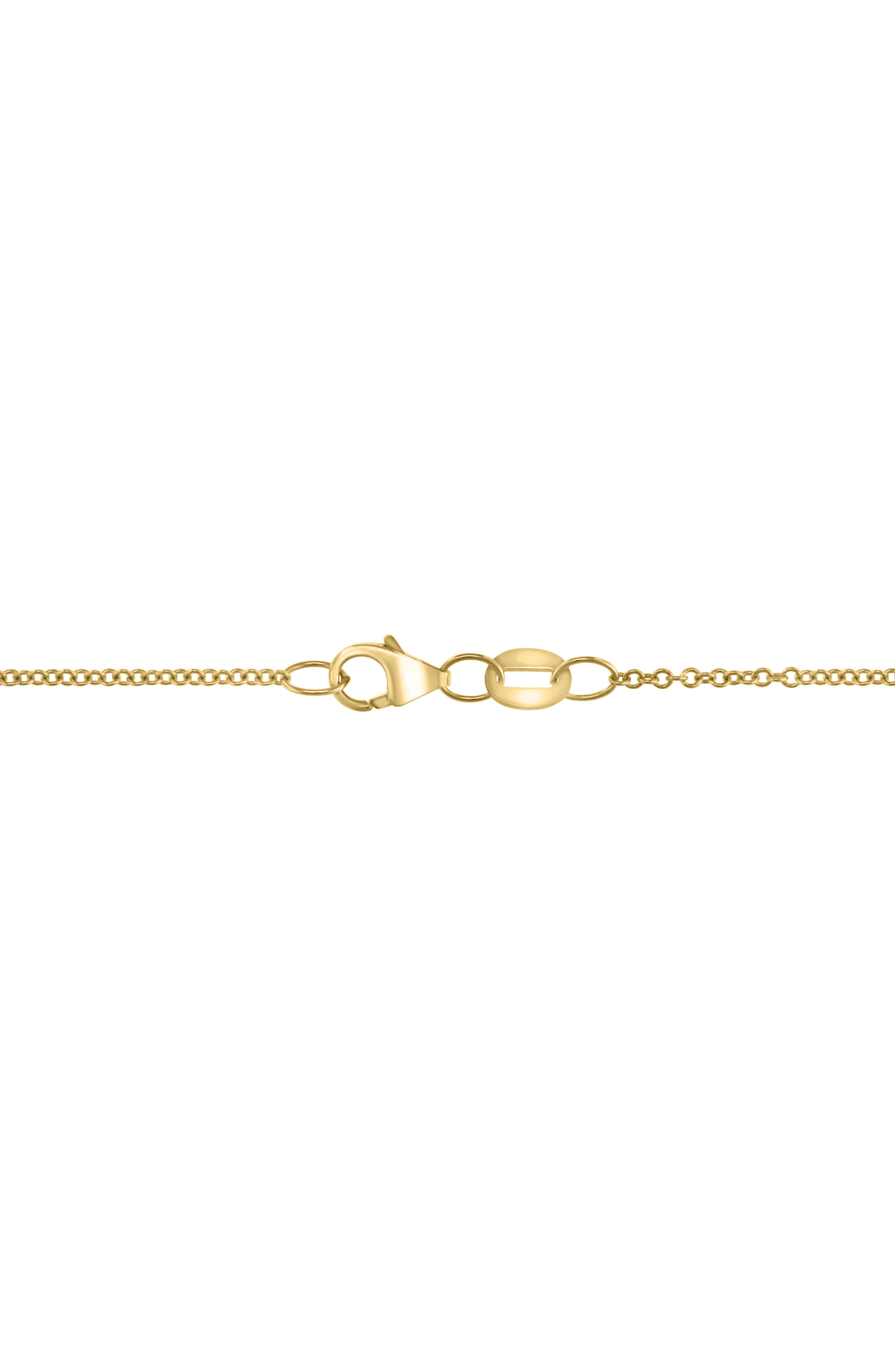 EFFY Yellow Gold Plated Sterling Silver Diamond Moon Necklace - 0.09 ctw