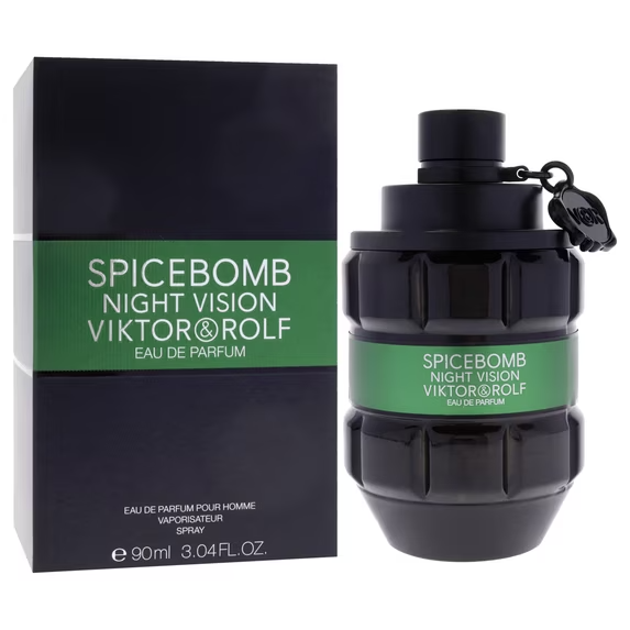 Viktor & Rolf Spicebomb Night Vision EDP for Men – Bergamot, Black Pepper & Tobacco, 3.04 Fl Oz