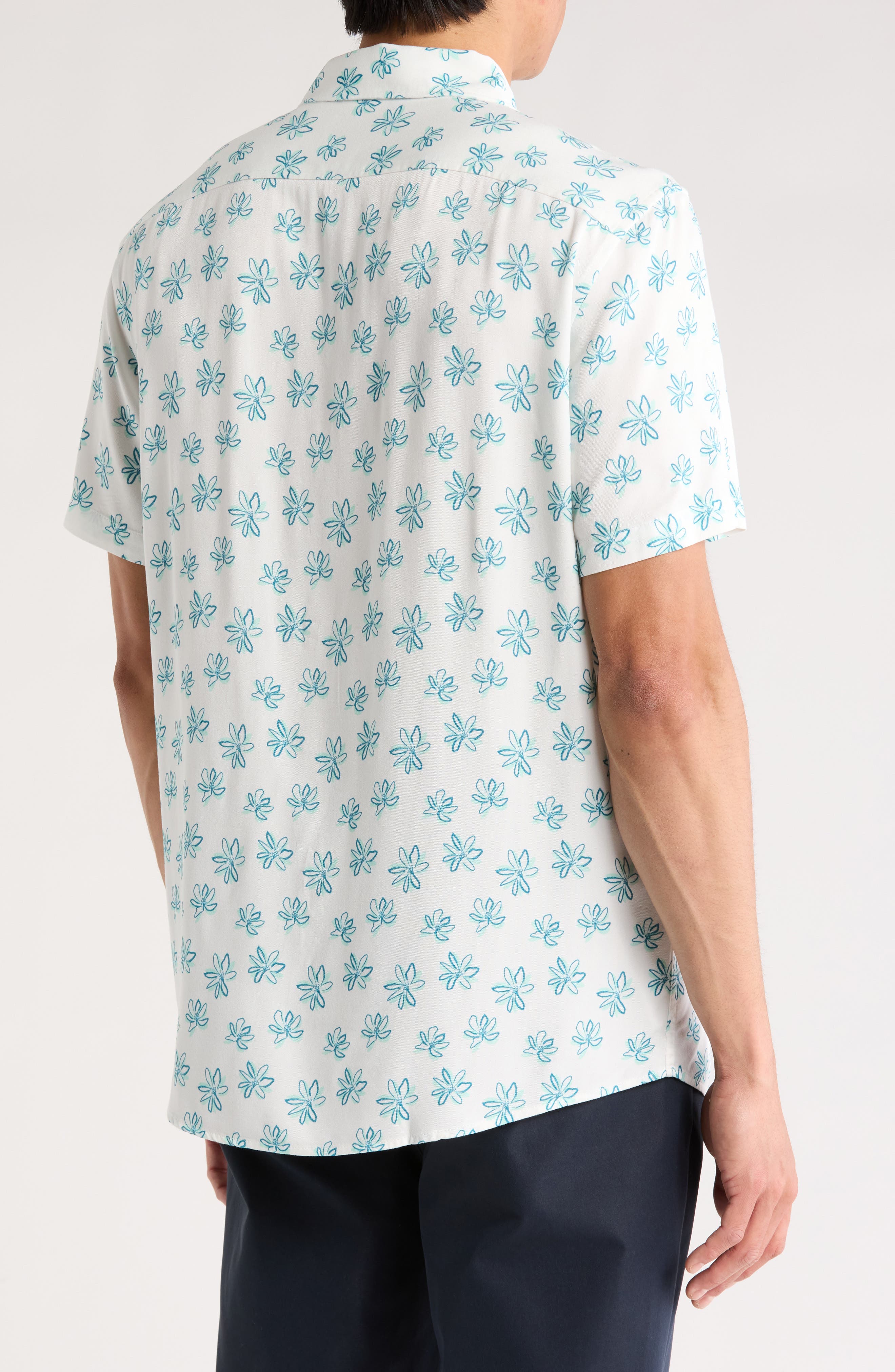 Original Penguin Floral Short Sleeve Button-Up Shirt