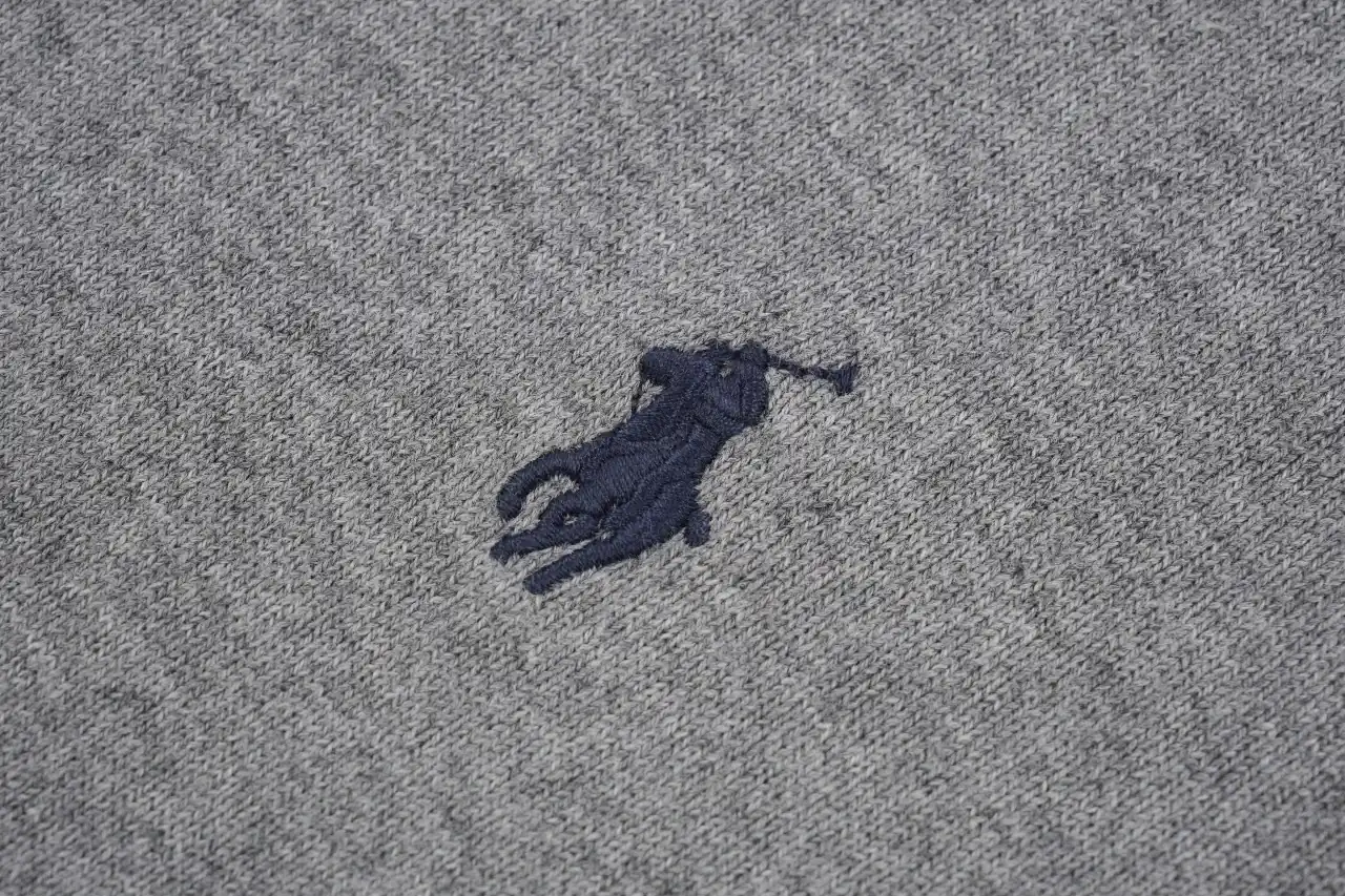 Ralph Lauren Grey Pony Embroidered Plain Knit Polo Shirt product photo from LabelPicks