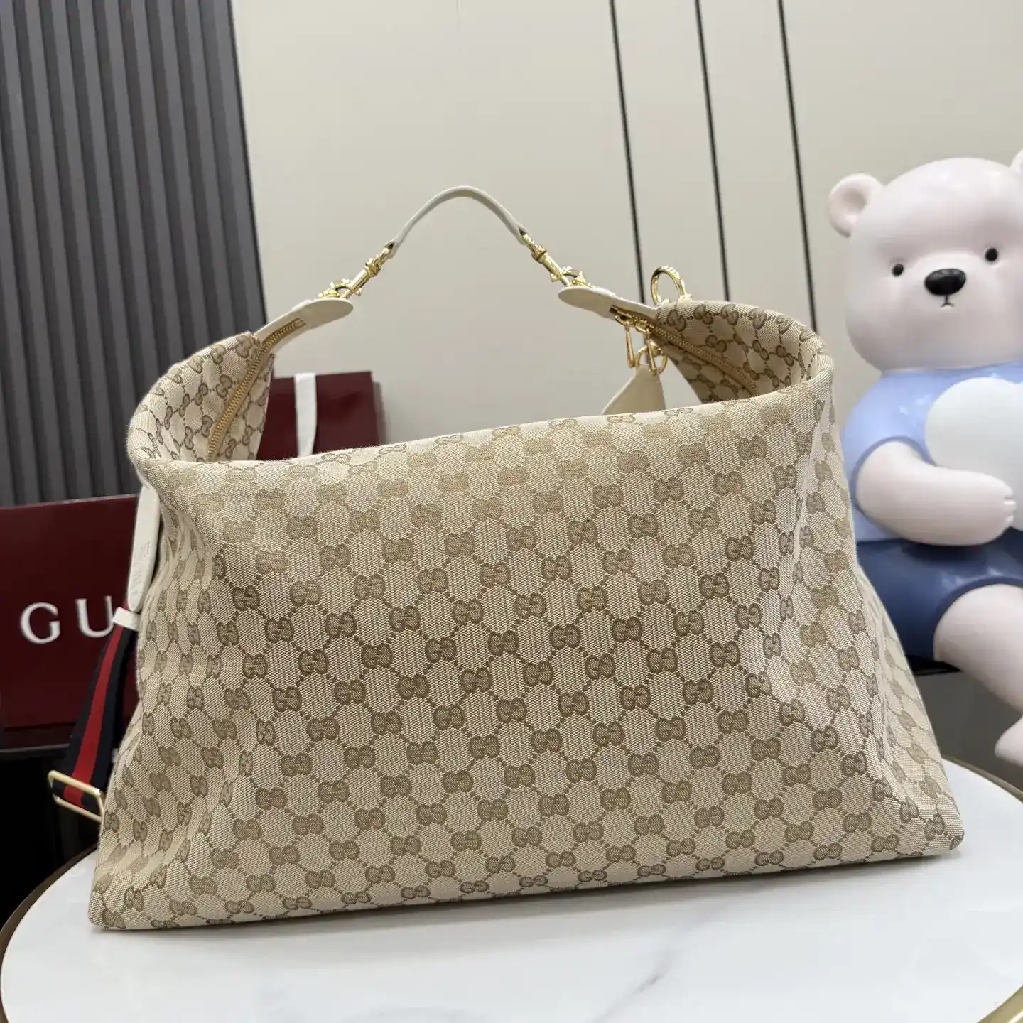 Gucci Canvas and Leather Shoulder Bag product photo from LabelPicks
