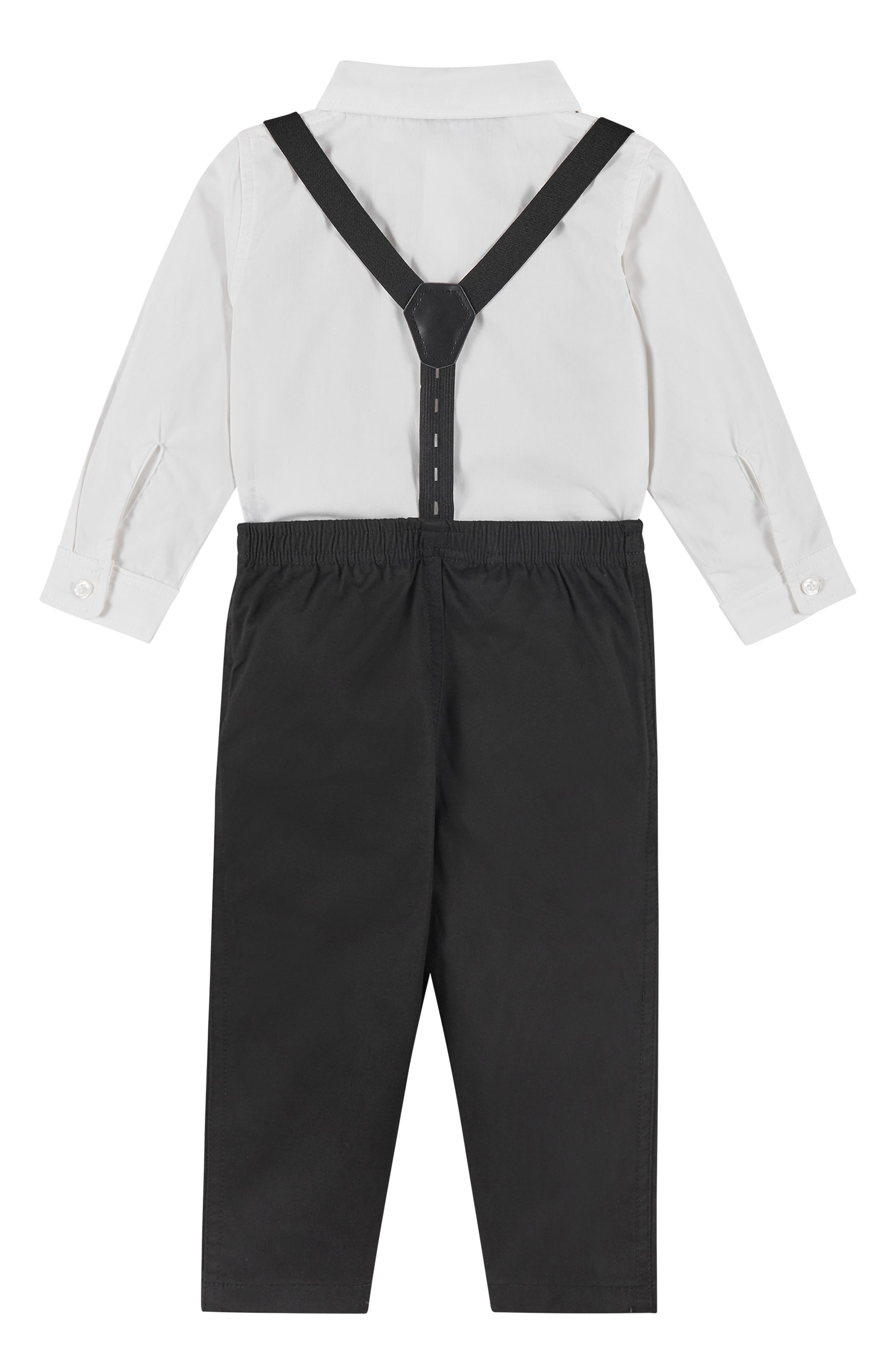 Andy & Evan Button-Up Shirt, Suspenders, Pants & Bow Tie Set