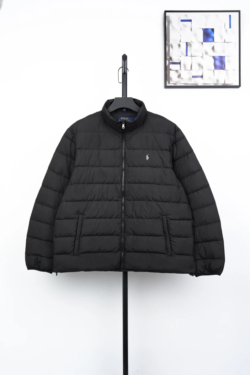 Ralph Lauren Black Pony Embroidered Stand Collar Quilted Down Jacket product photo from LabelPicks