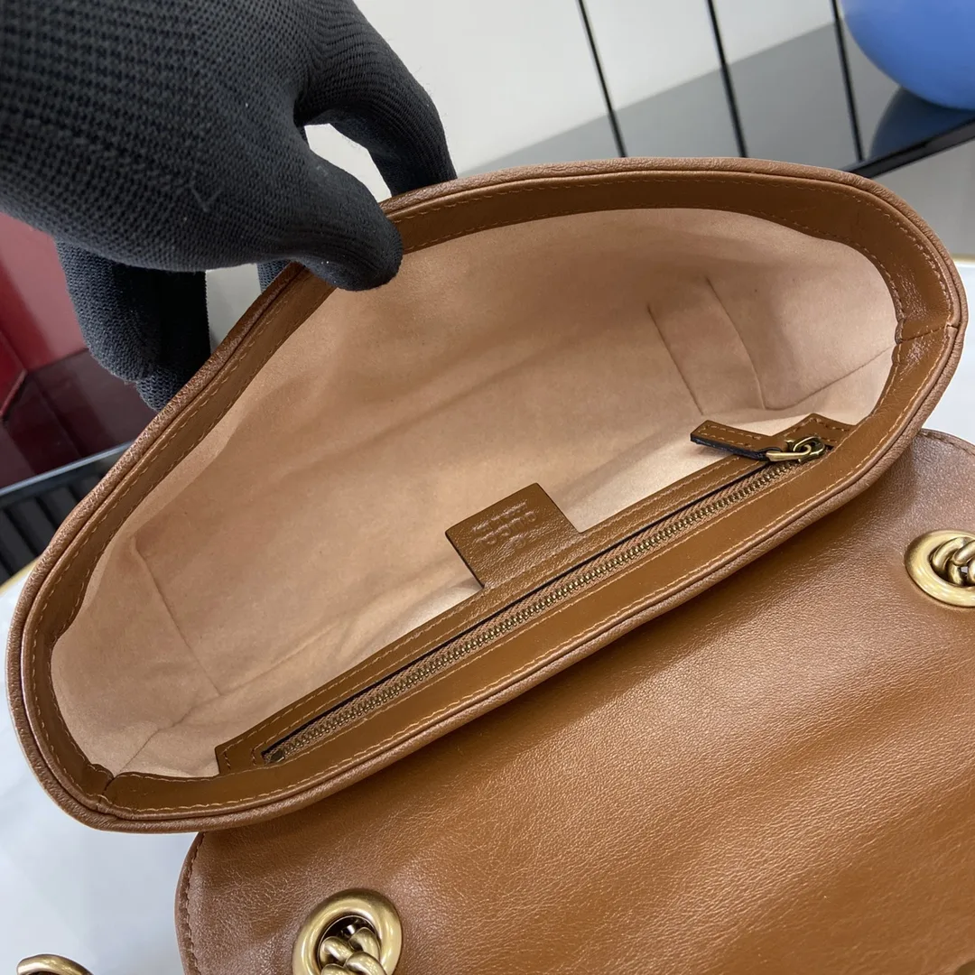 Gucci Brown Marmont GG Supreme Canvas Shoulder Bag product photo from LabelPicks