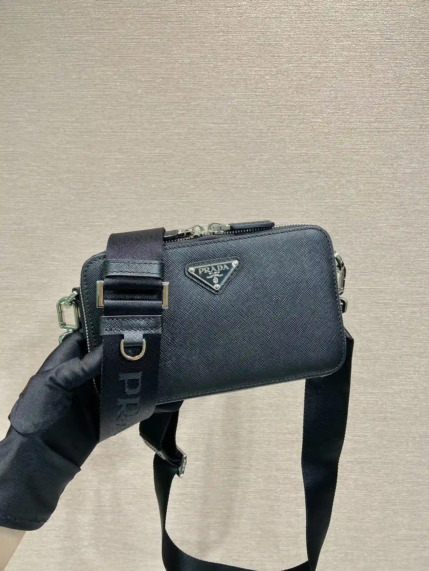 Prada Grained Leather Crossbody Bag product photo from LabelPicks