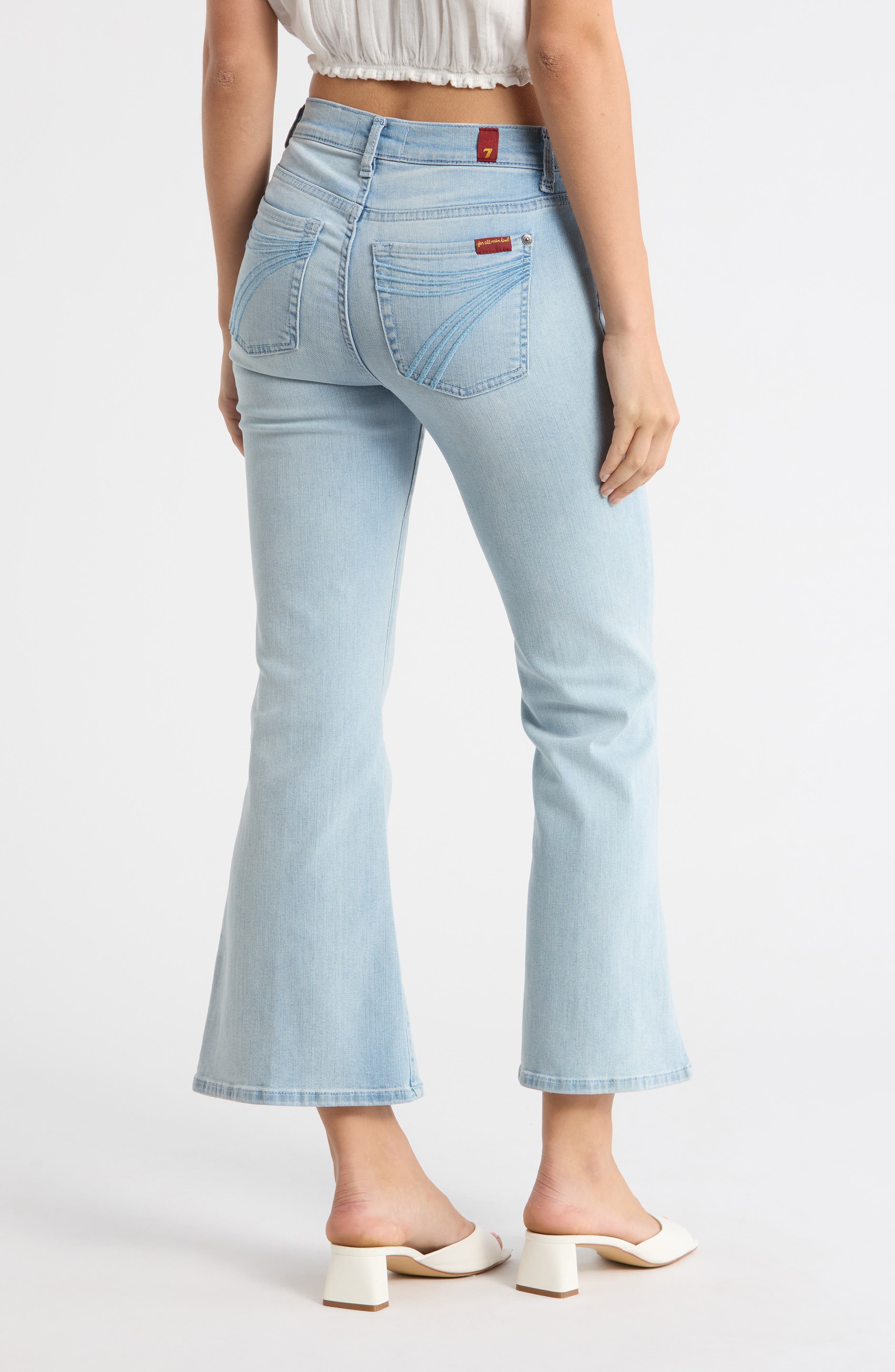 7 For All Mankind Dojo Mid Rise Ankle Flare Jeans