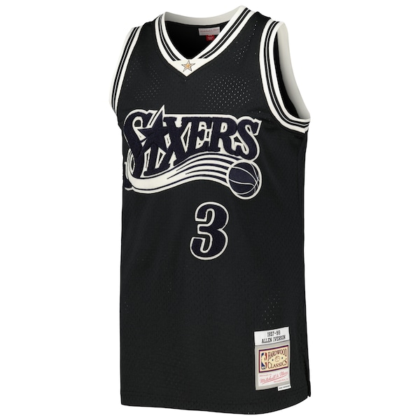 Allen Iverson Philadelphia 76ers Hardwood Classics Off-Court Swingman Jersey - Black