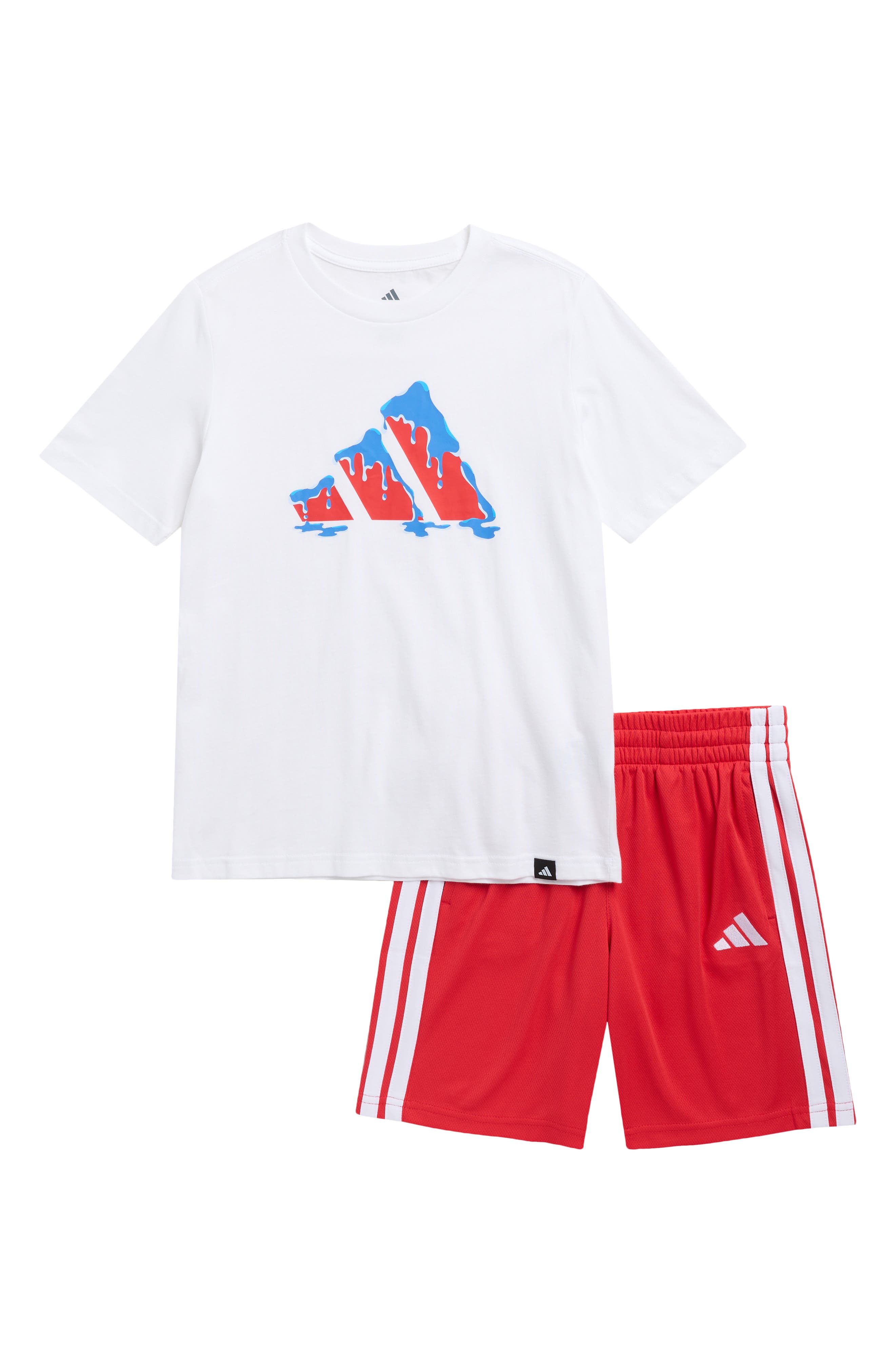 adidas Kids' 3-Stripes T-Shirt & Shorts Set