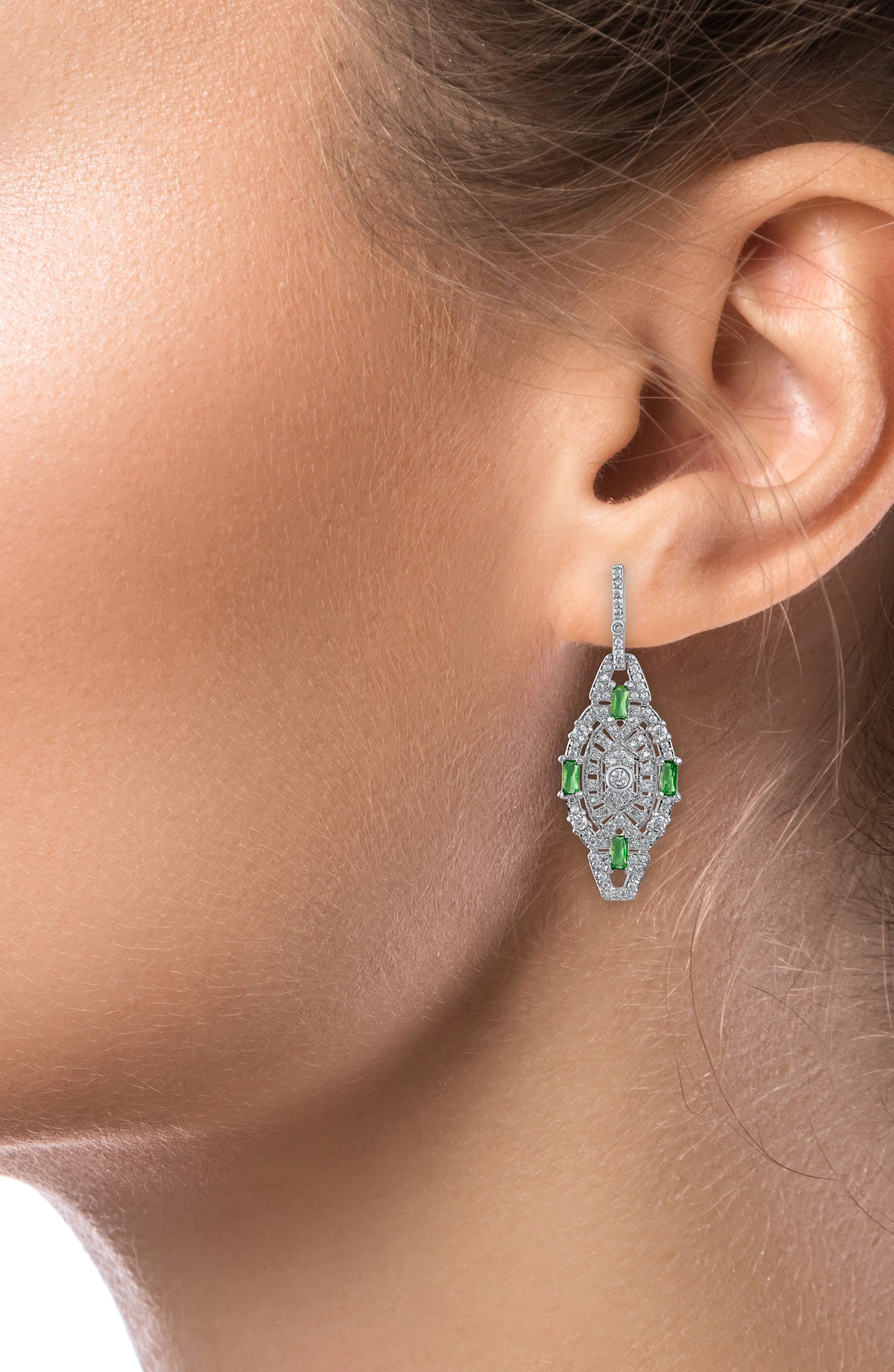 CZ by Kenneth Jay Lane Cubic Zirconia Drop Earrings