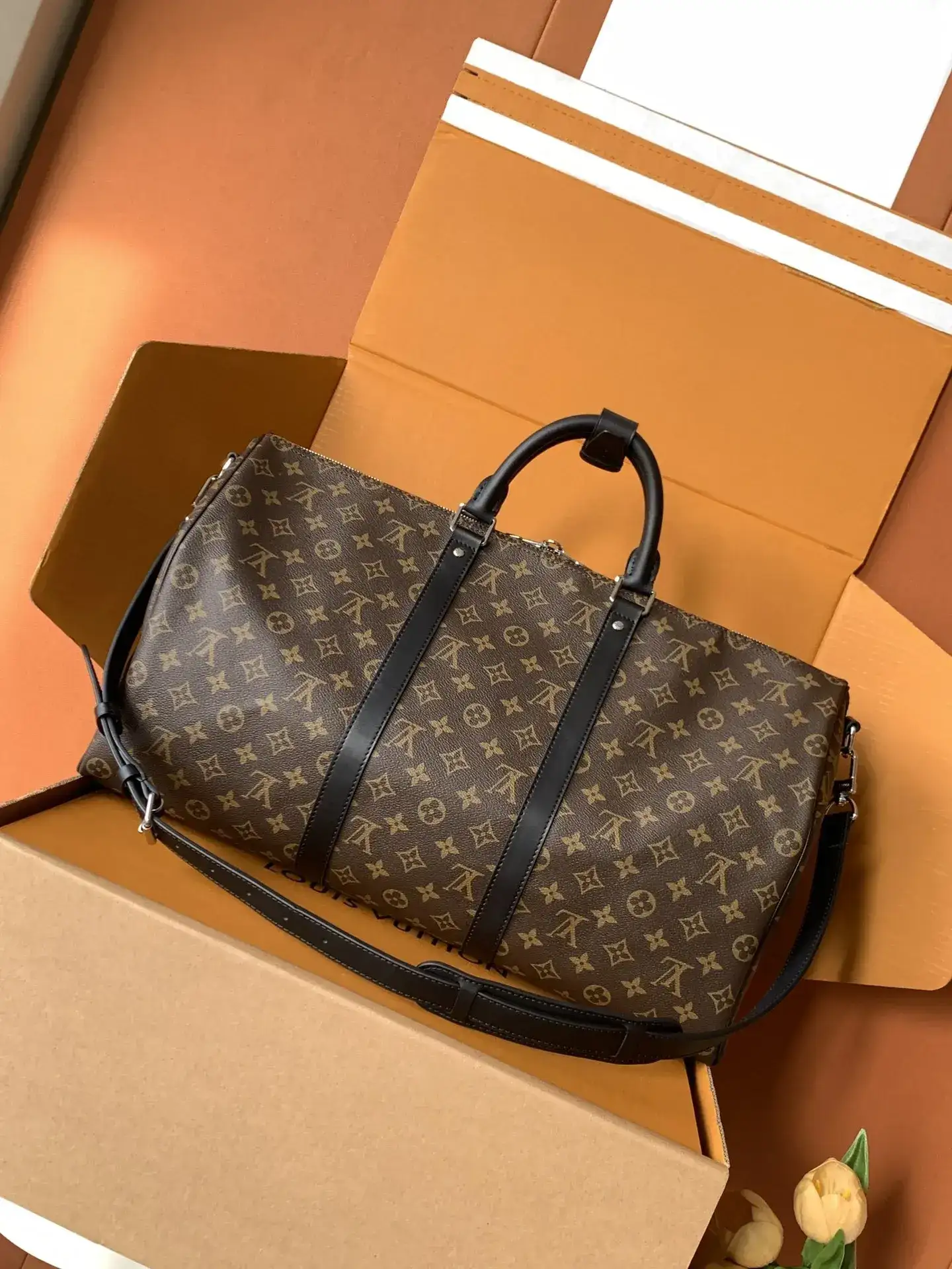 Louis Vuitton Keepall Black Monogram Canvas Tote Bag product photo from LabelPicks