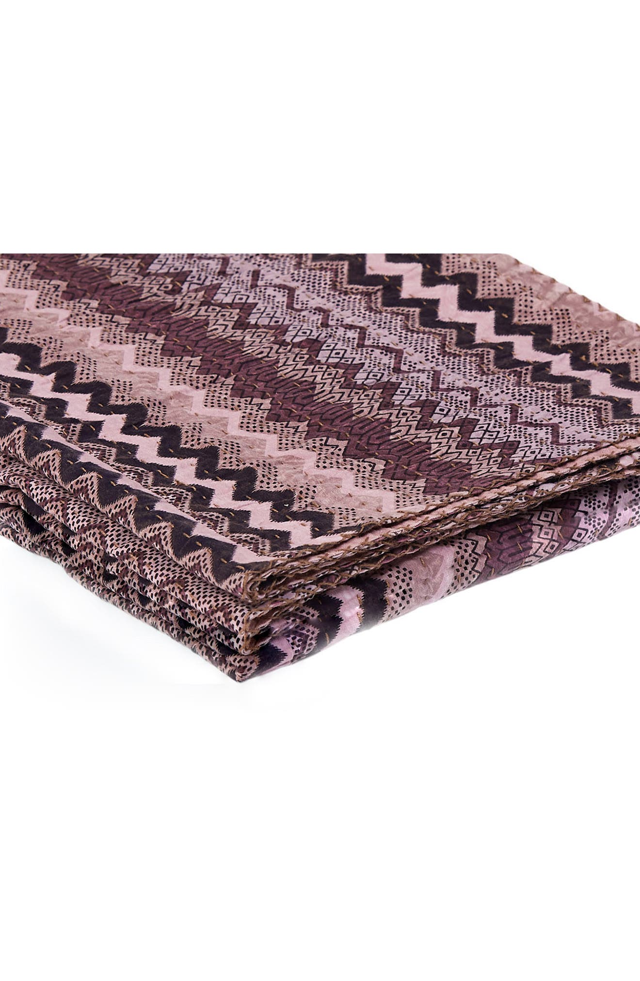 TAJ HOTEL Vintage Cotton Kantha Throw Blanket