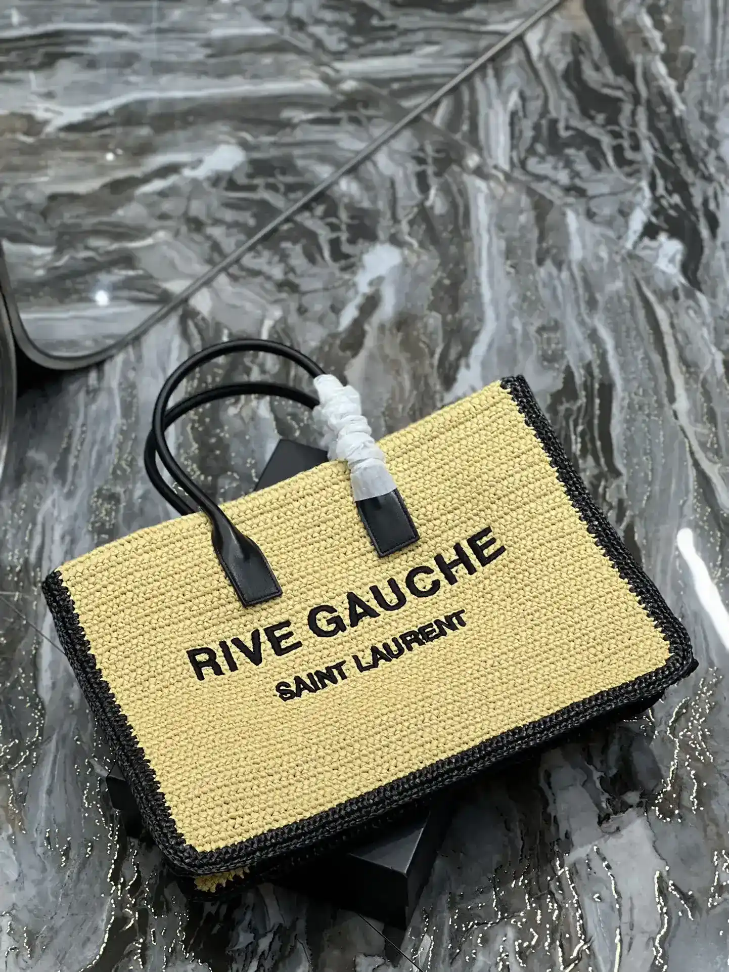 Saint Laurent Straw Woven Tote Bag product photo from LabelPicks