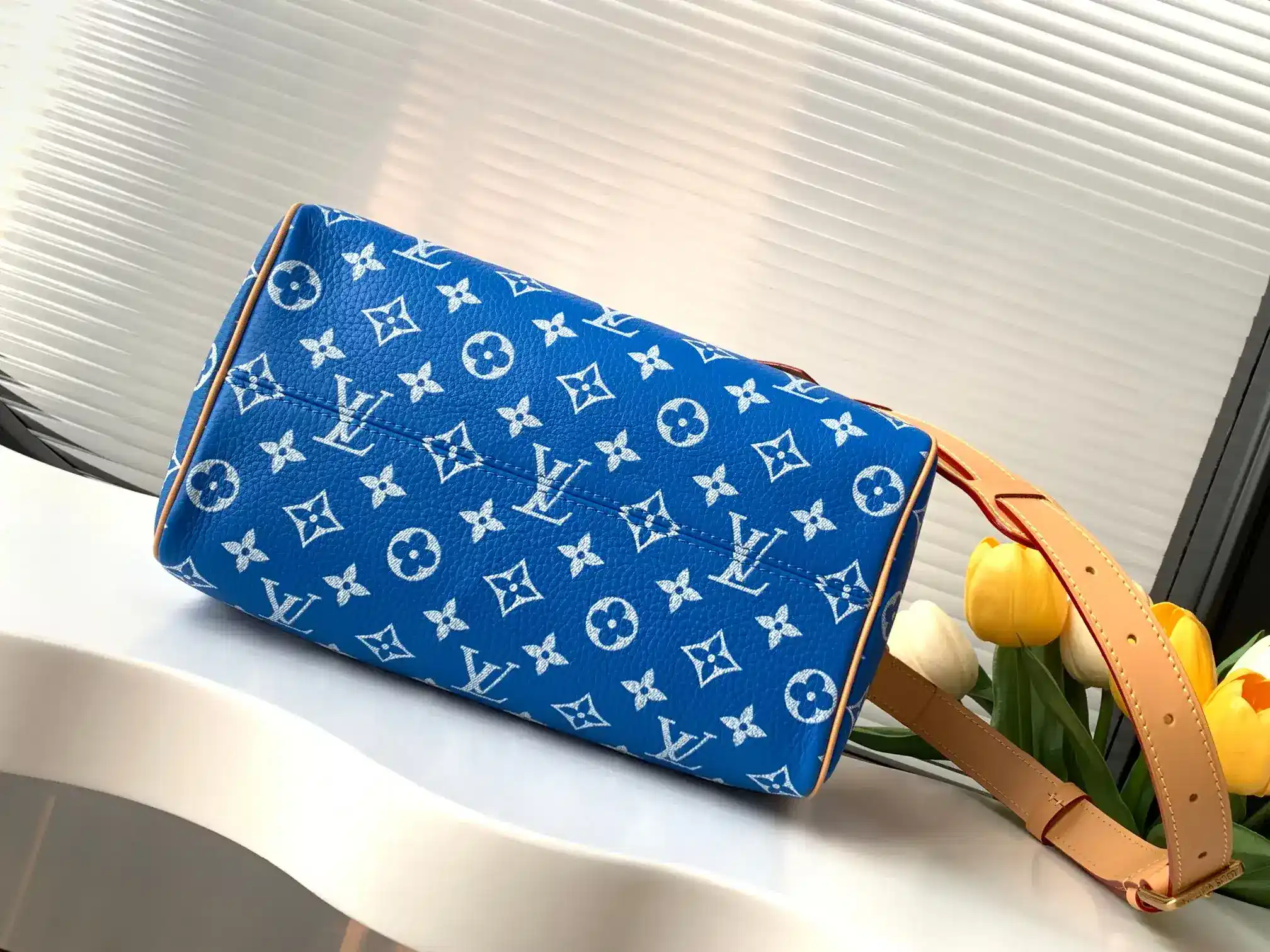 Louis Vuitton Speedy Blue Lambskin Top Handle Bag product photo from LabelPicks