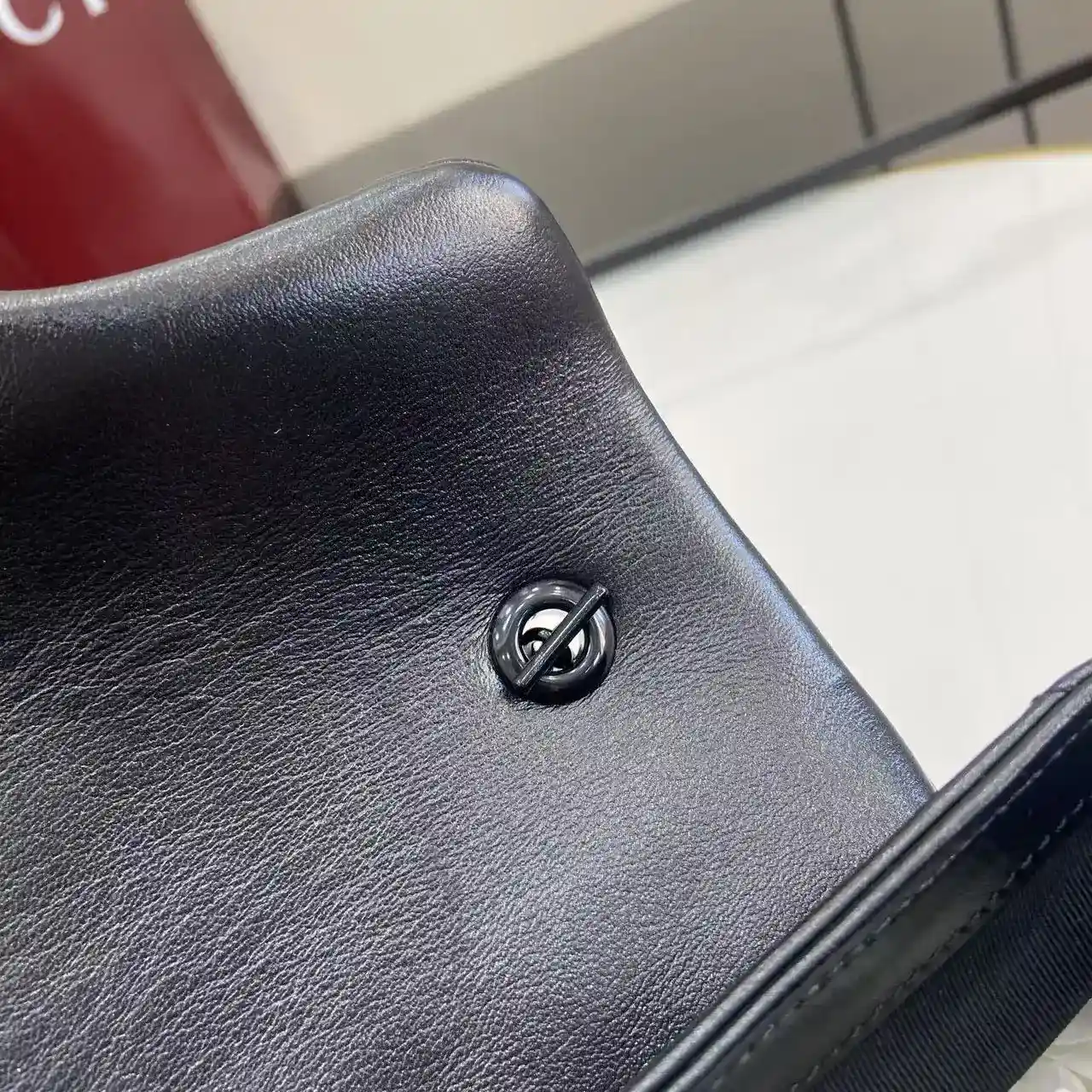 Gucci Black Marmont GG Supreme Canvas Crossbody Bag product photo from LabelPicks