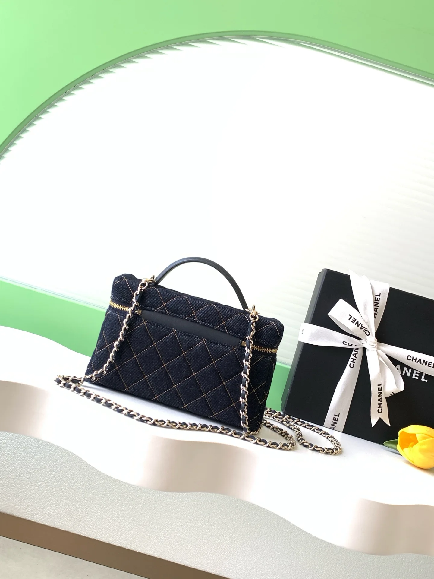 Chanel Navy Quilted Leather Crossbody Bag product photo from LabelPicks