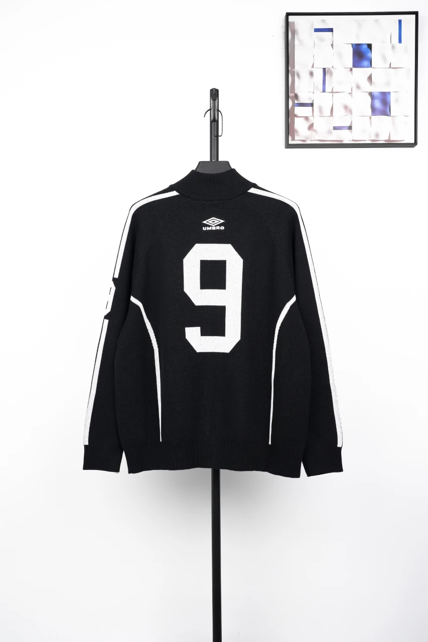 Supreme Black Number 9 Knit Zip Track Jacket product photo from LabelPicks