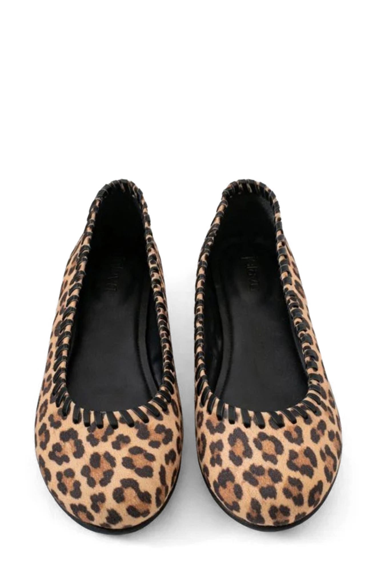 Jelavu Ella Whipstitch Suede Ballet Flat