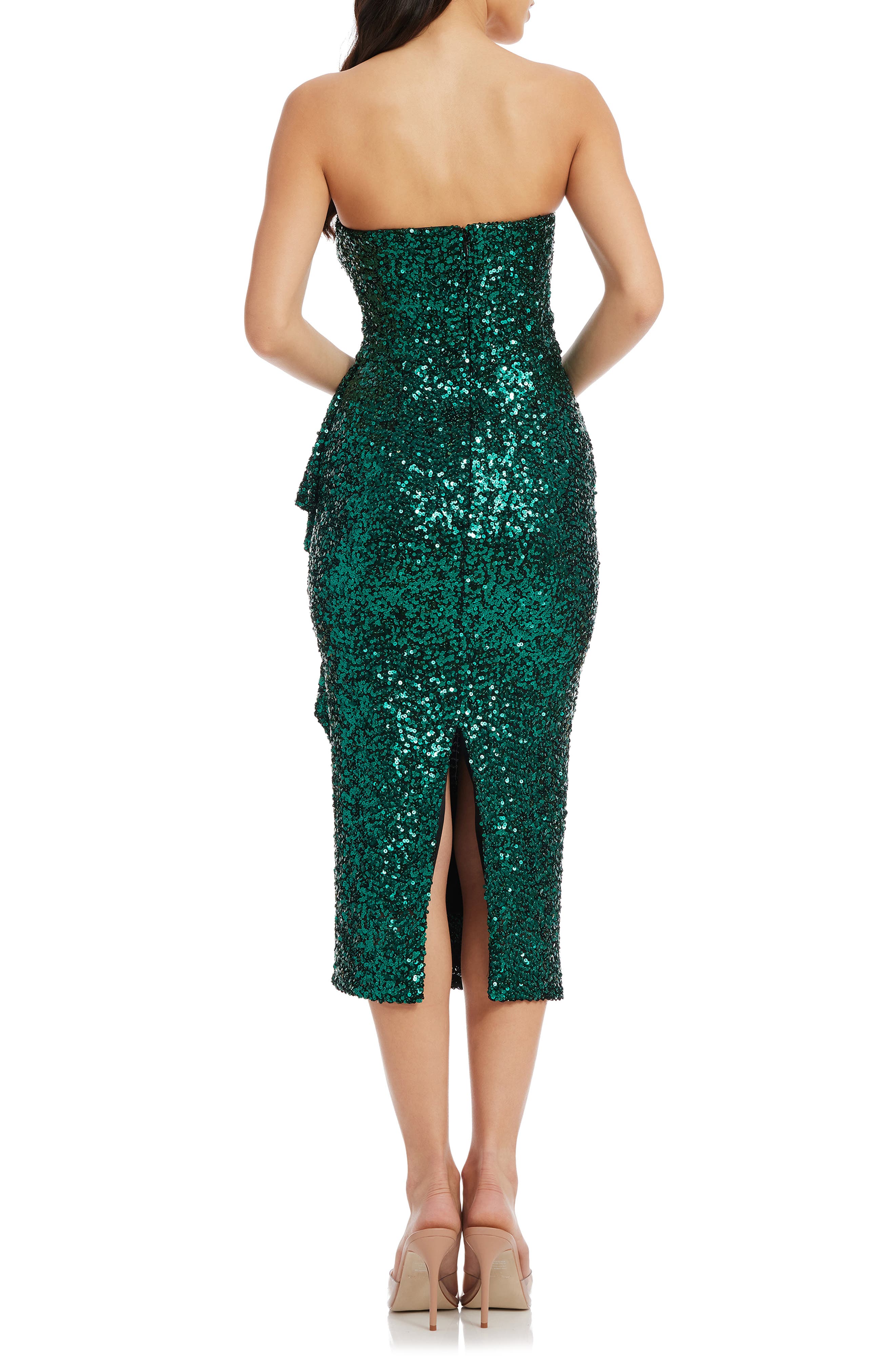 Dress the Population Alexis Sequin Strapless Sheath Dress