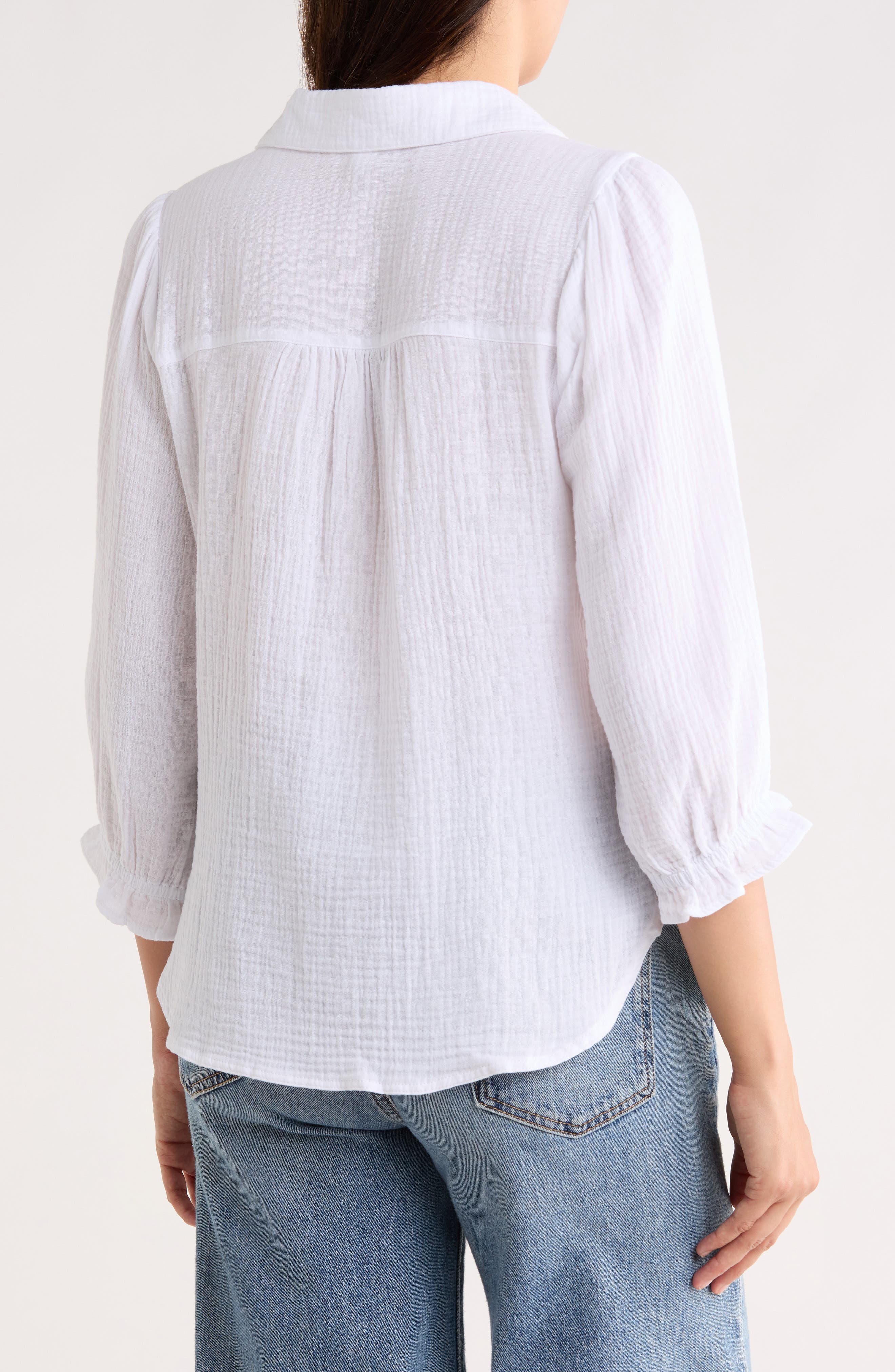 Trove New York Sunset Cotton Gauze Button-Up Shirt
