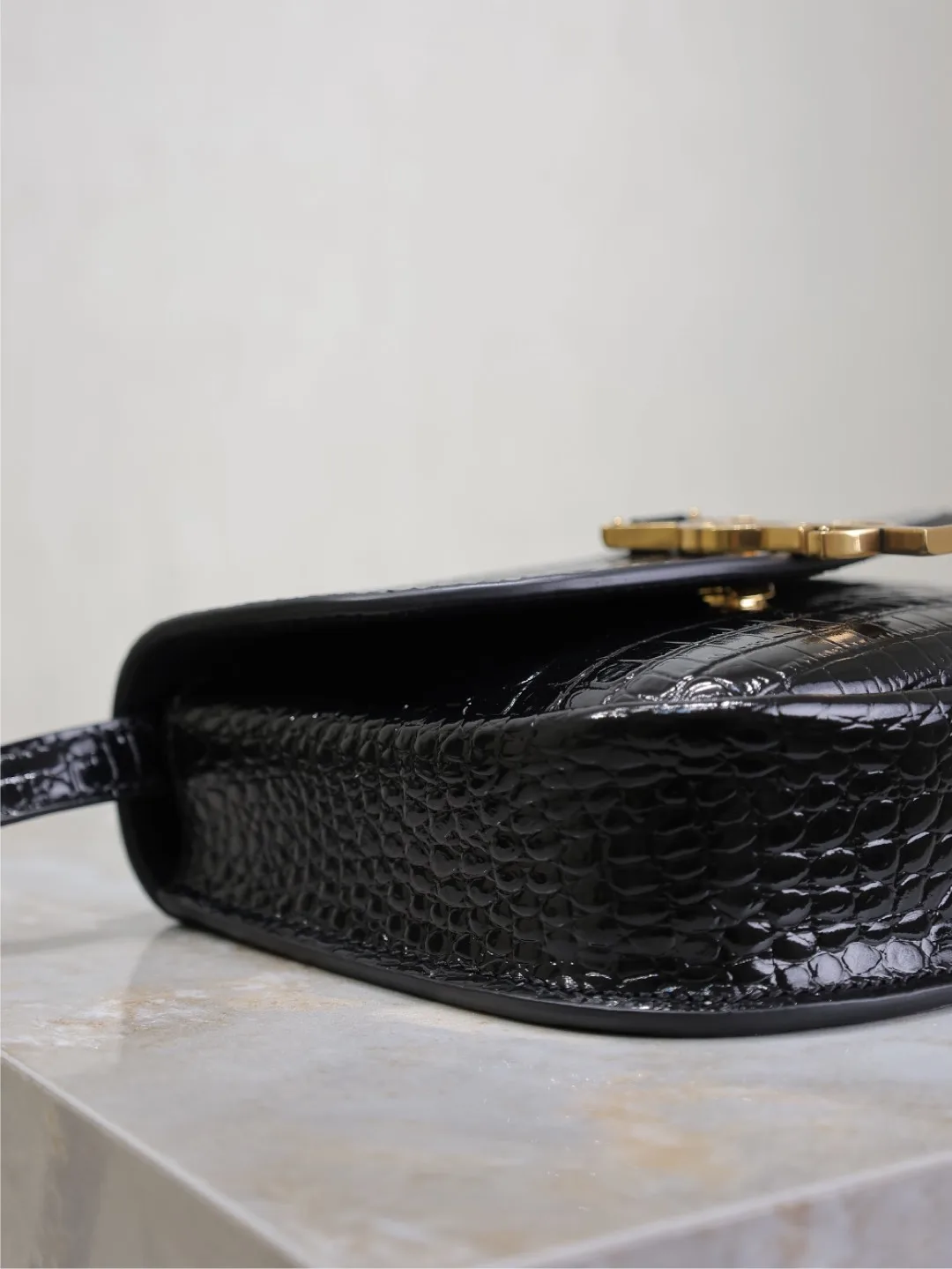 Saint Laurent Gold Calfskin Shoulder Bag product photo from LabelPicks