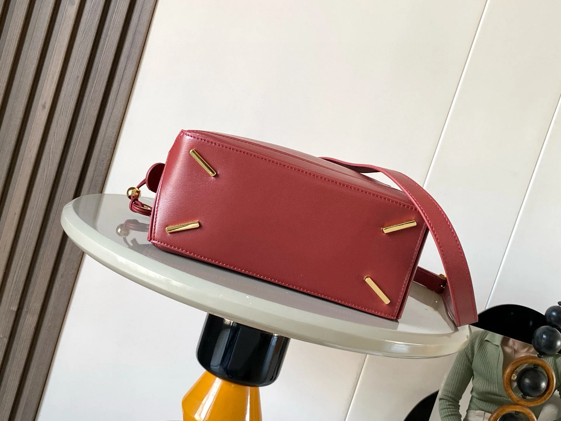 Loewe Puzzle Red Lambskin Top Handle Bag product photo from LabelPicks
