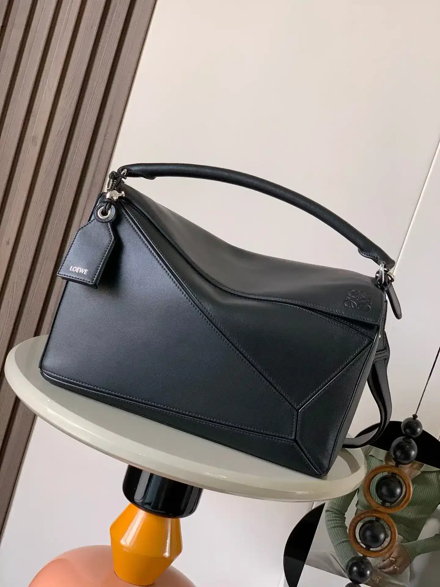 Loewe Puzzle Black Lambskin Crossbody Bag product photo from LabelPicks