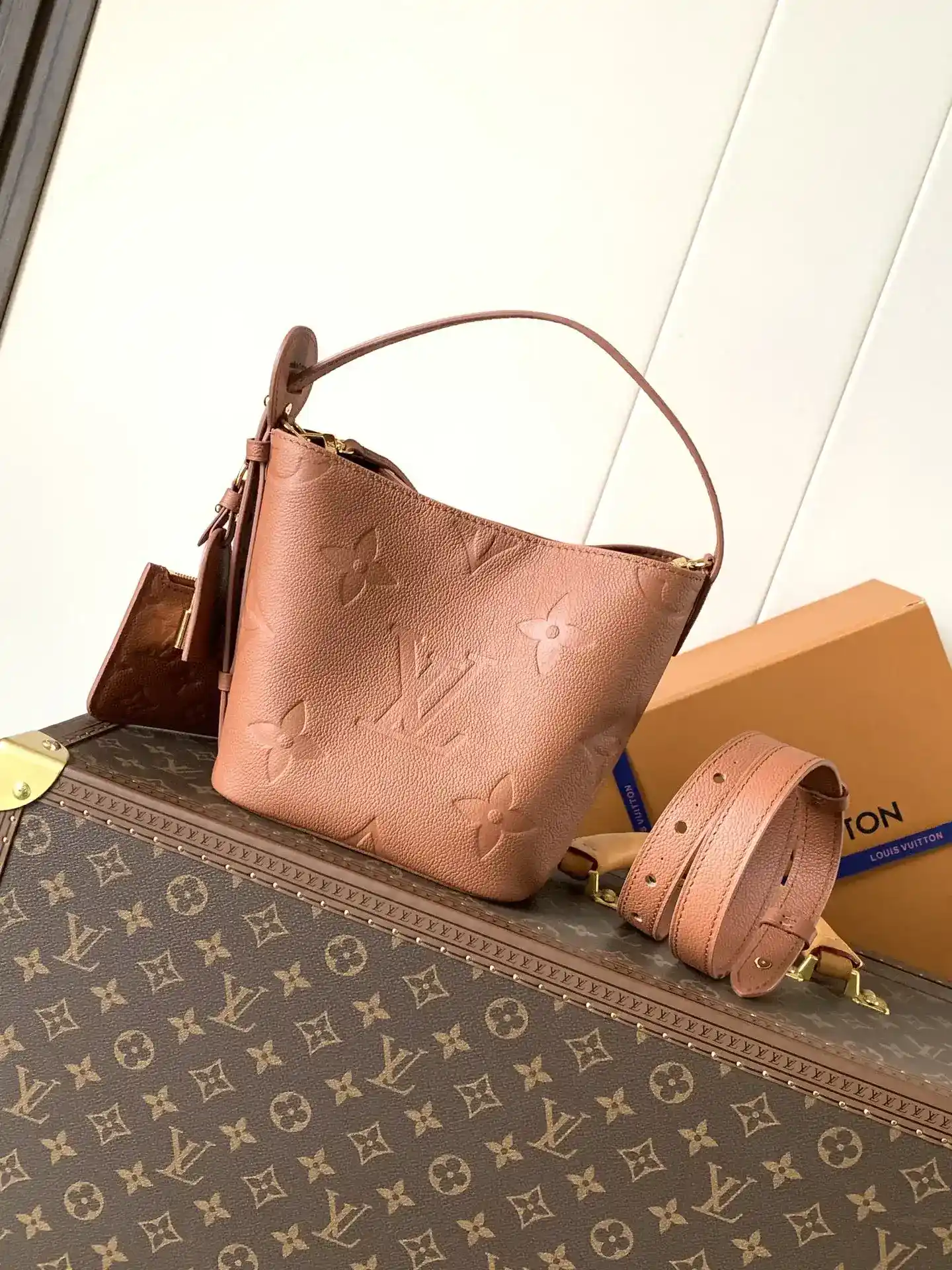 Louis Vuitton Grained Leather Bucket Bag product photo from LabelPicks