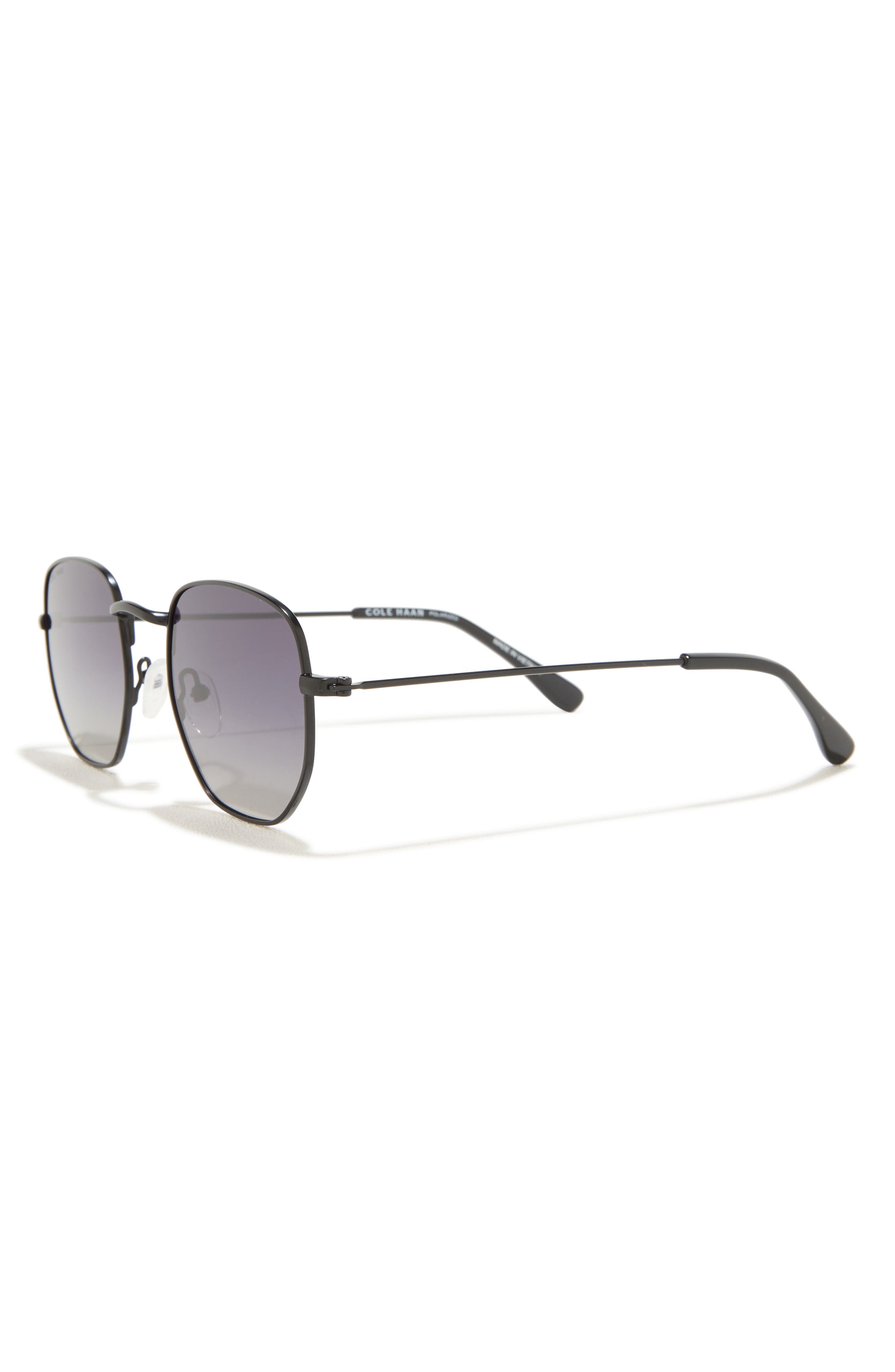 Cole Haan 51mm Polarized Angular Round Sunglasses