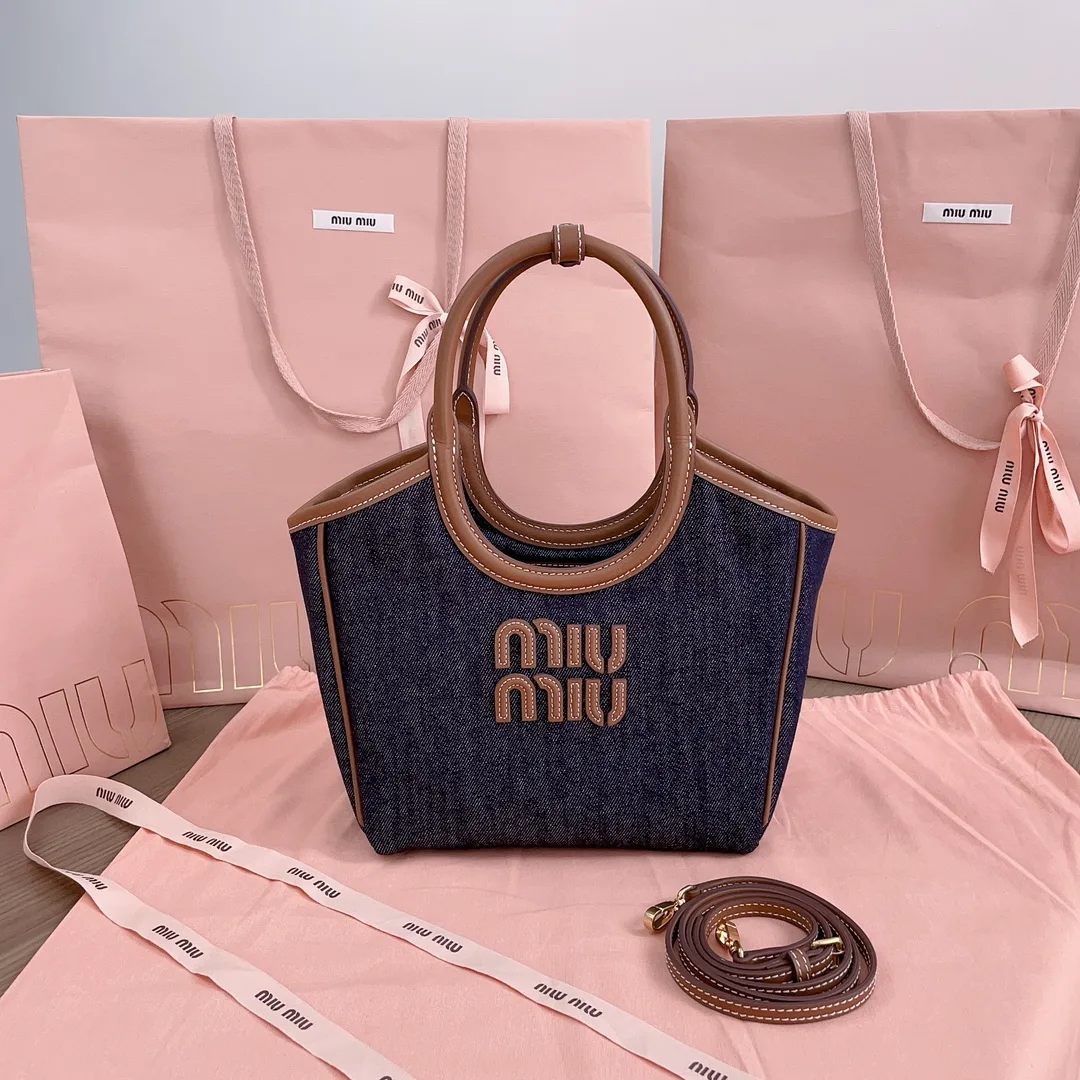 Miu Miu Suede Leather Tote Bag product photo from LabelPicks