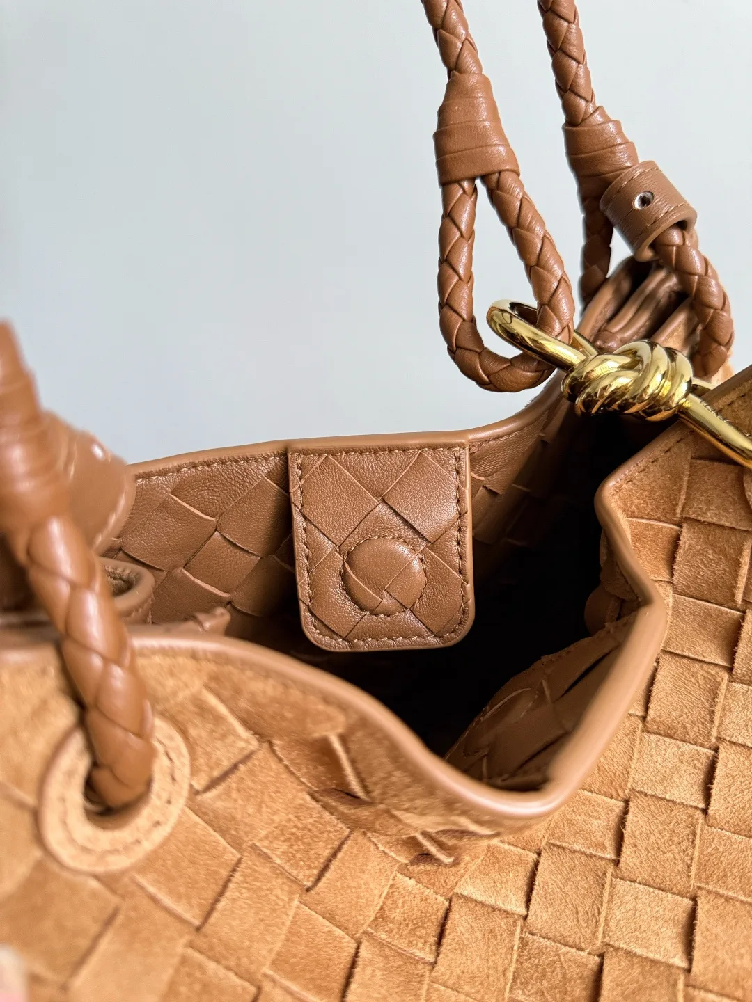 Bottega Veneta Knot Suede Leather Top Handle Bag product photo from LabelPicks