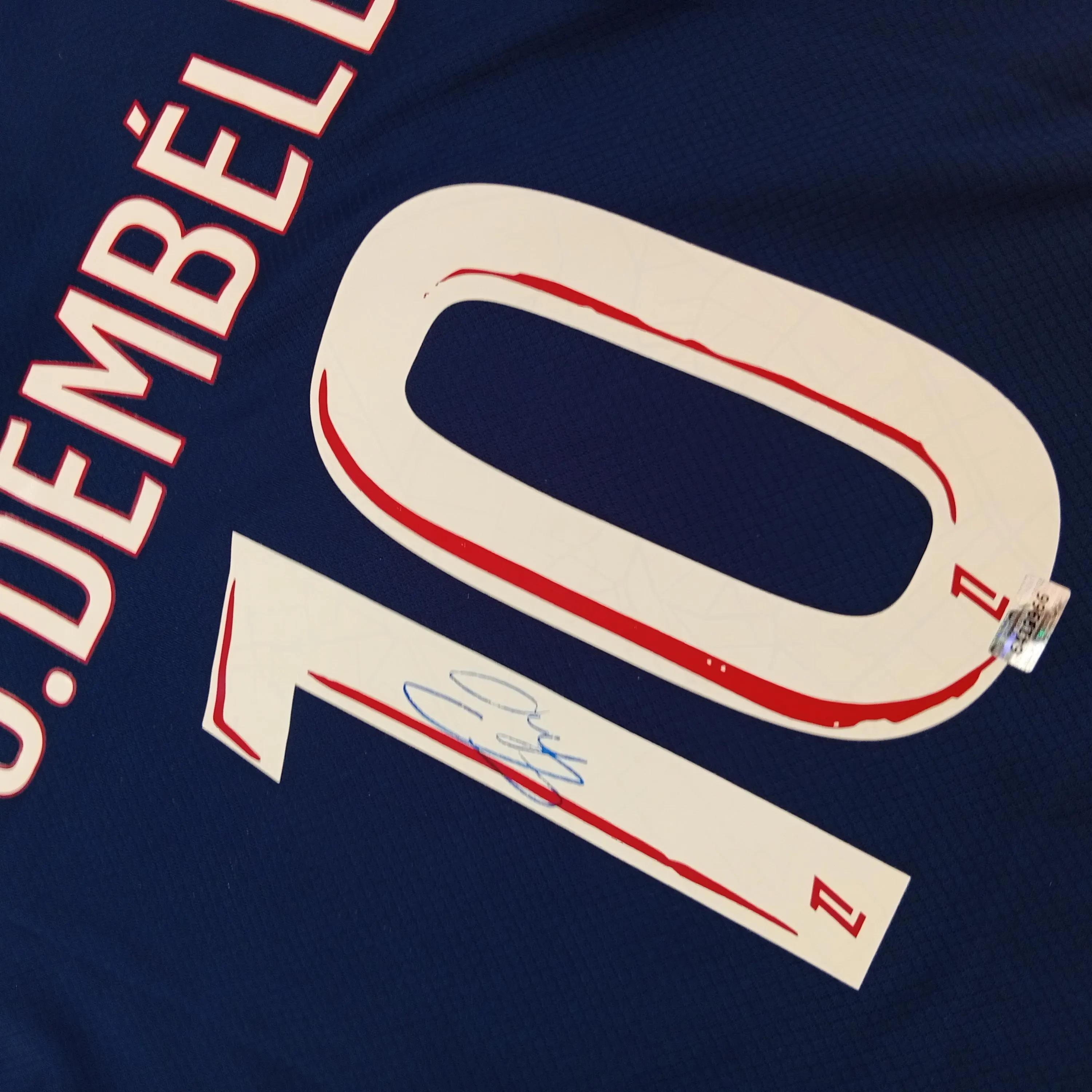 Ousmane Dembélé Signed Autographed Paris Saint-Germain Football T-Shirt With COA