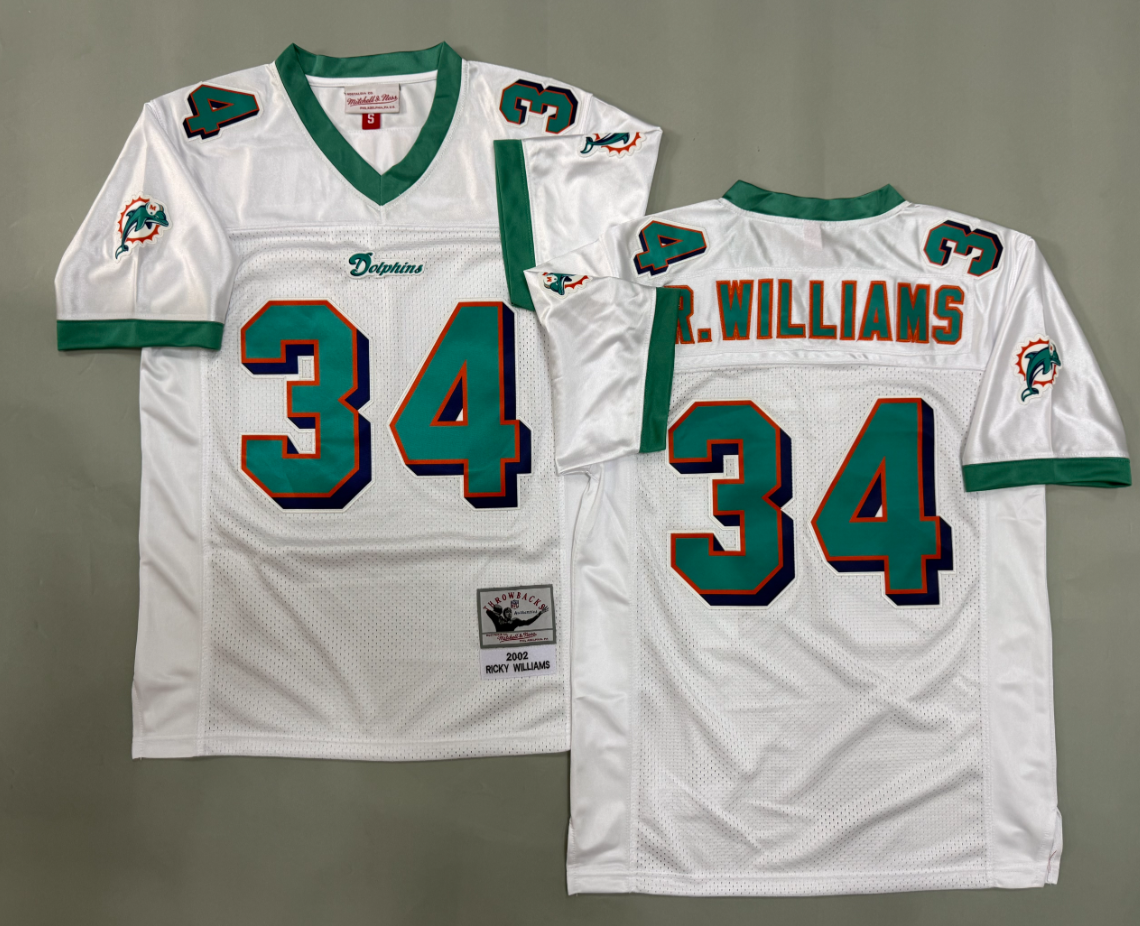 Ricky Williams Miami Dolphins Authentic Throwback Retired Player Jersey