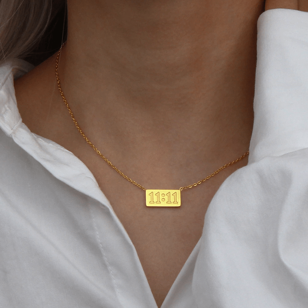 Angel Number 11 11 Necklace 18K Gold Plated