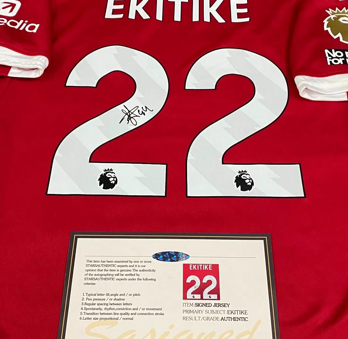 Hugo Ekitike SIGNED Liverpool 25/26 Debut Home Jersey/Shirt - COA - 2025
