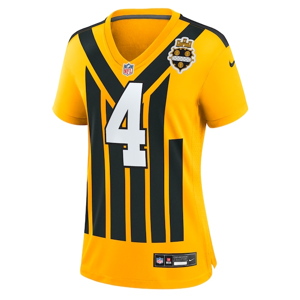 DK Metcalf Pittsburgh Steelers Nike Women's Alternate 1933 Throwback Game Jersey - Gold
