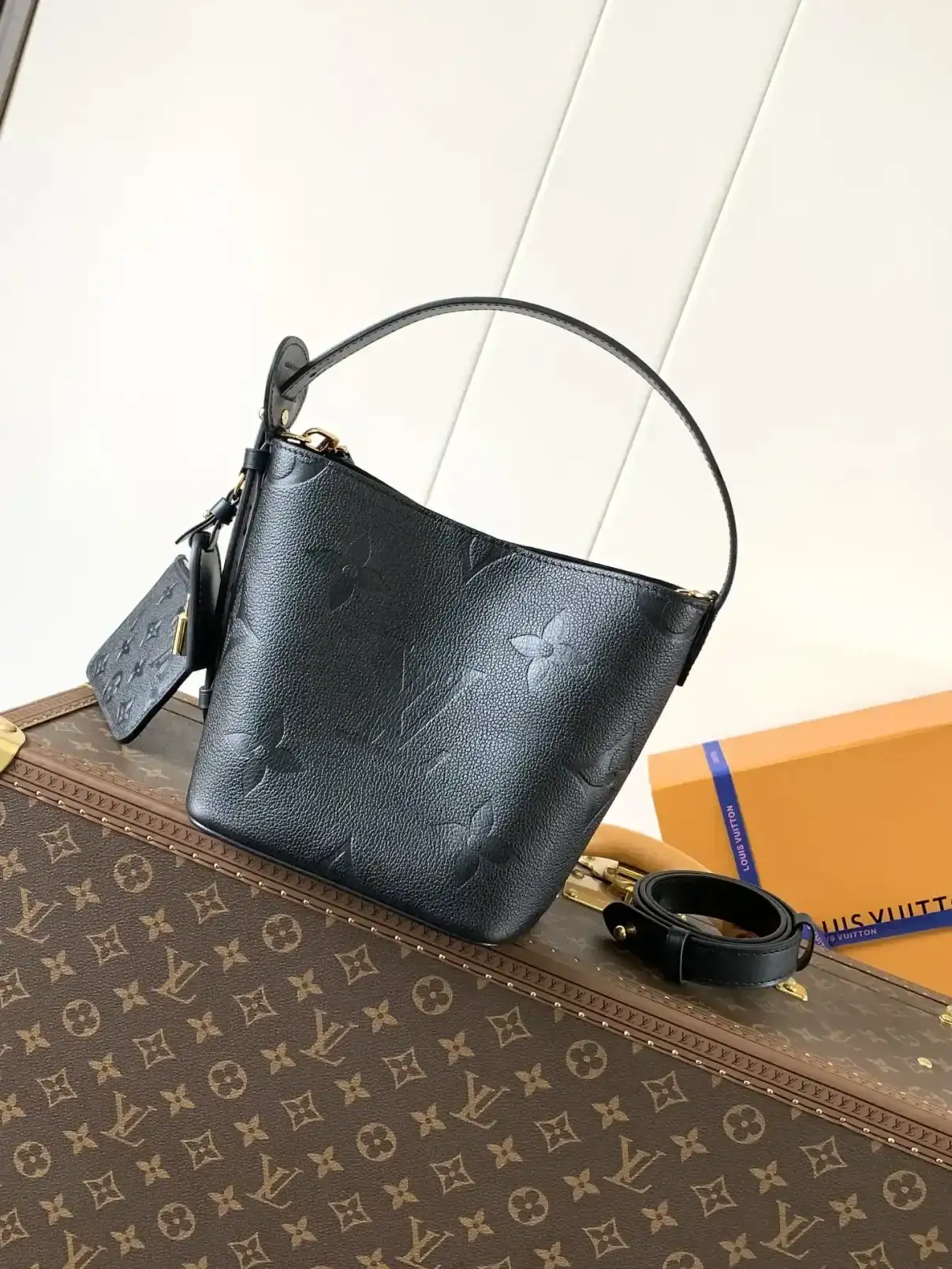 Louis Vuitton Grained Leather Bucket Bag product photo from LabelPicks