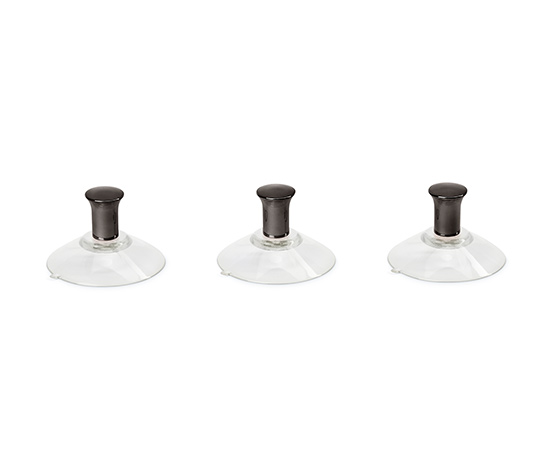 3 Haken mit Saugnapf