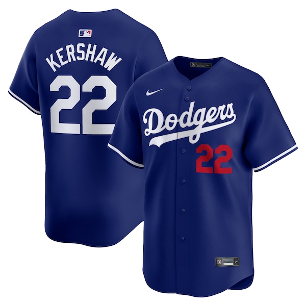 Clayton Kershaw Los Angeles Dodgers Nike Alternate Limited Player Jersey – Royal