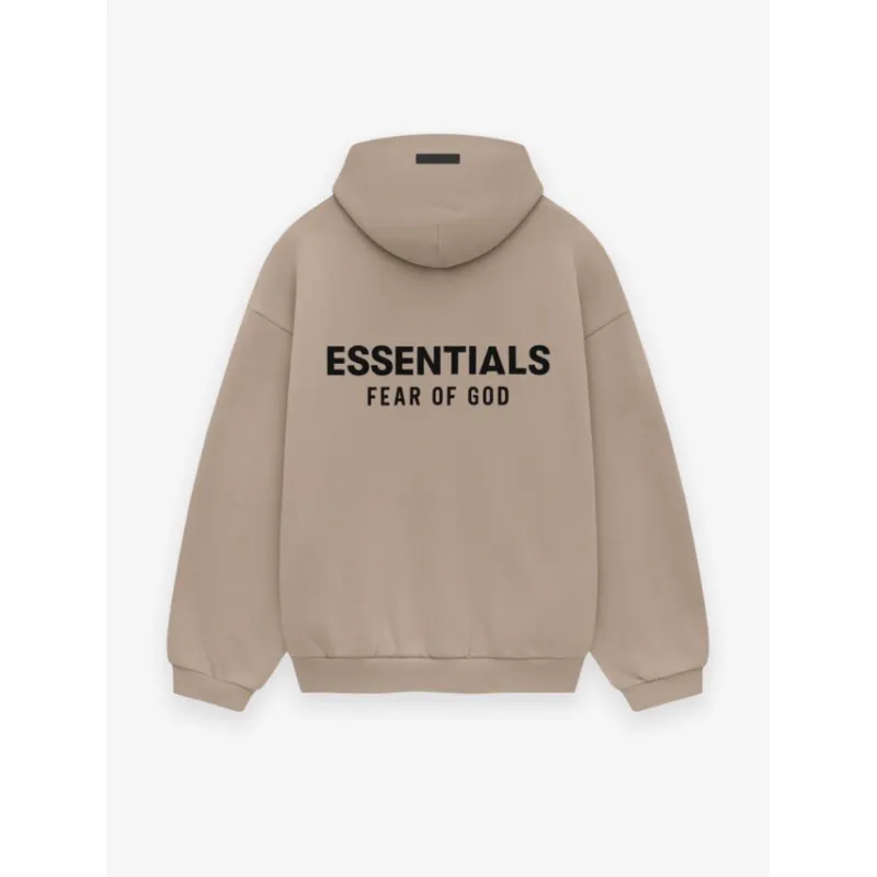 Fear of God Essentials Logo Hoodie Camel Brown