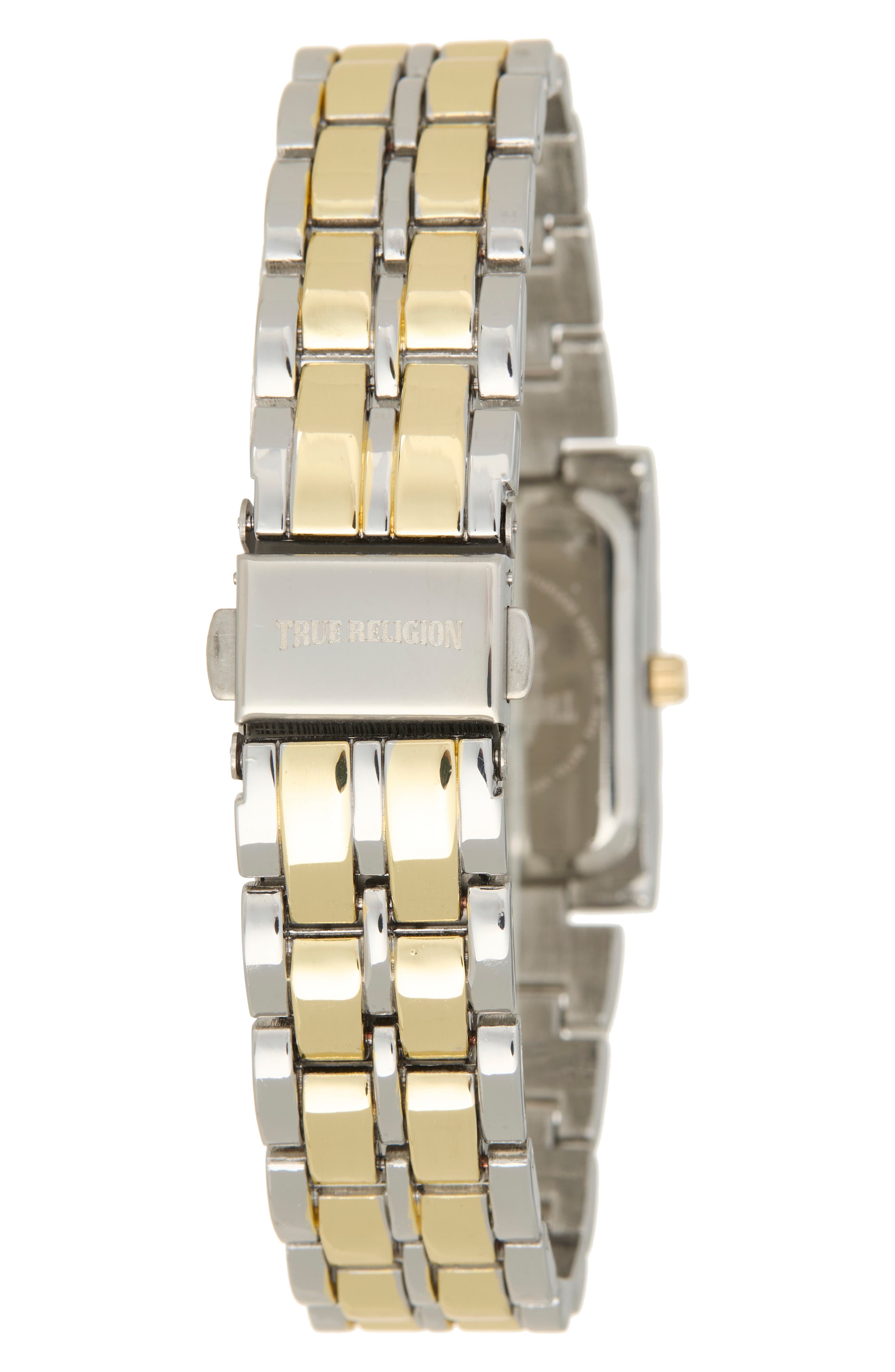 True Religion Two-Tone Quartz Bracelet Watch, 14.5mm