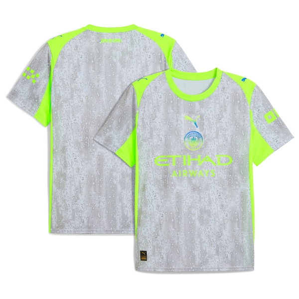 Manchester City Puma 2025/26 Third Replica Jersey - Gray/Neon Green/Light Blue/Black/Green