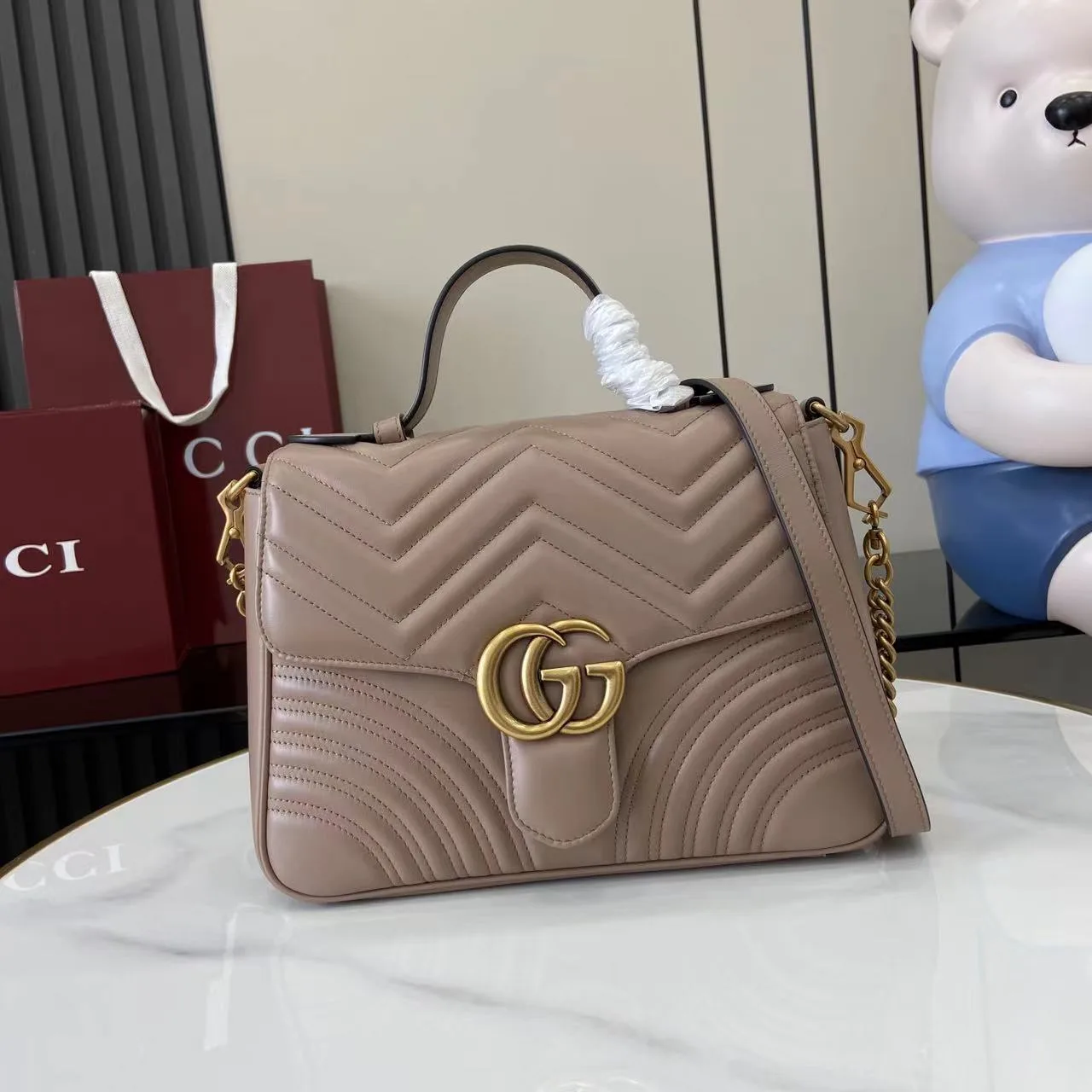 Gucci Marmont GG Supreme Canvas Top Handle Bag product photo from LabelPicks