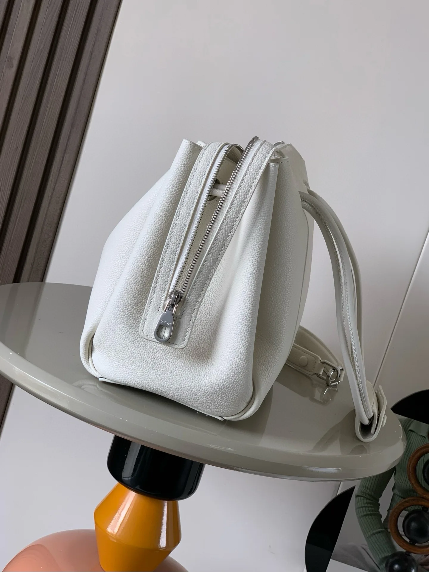 Loewe White Lambskin Top Handle Bag product photo from LabelPicks