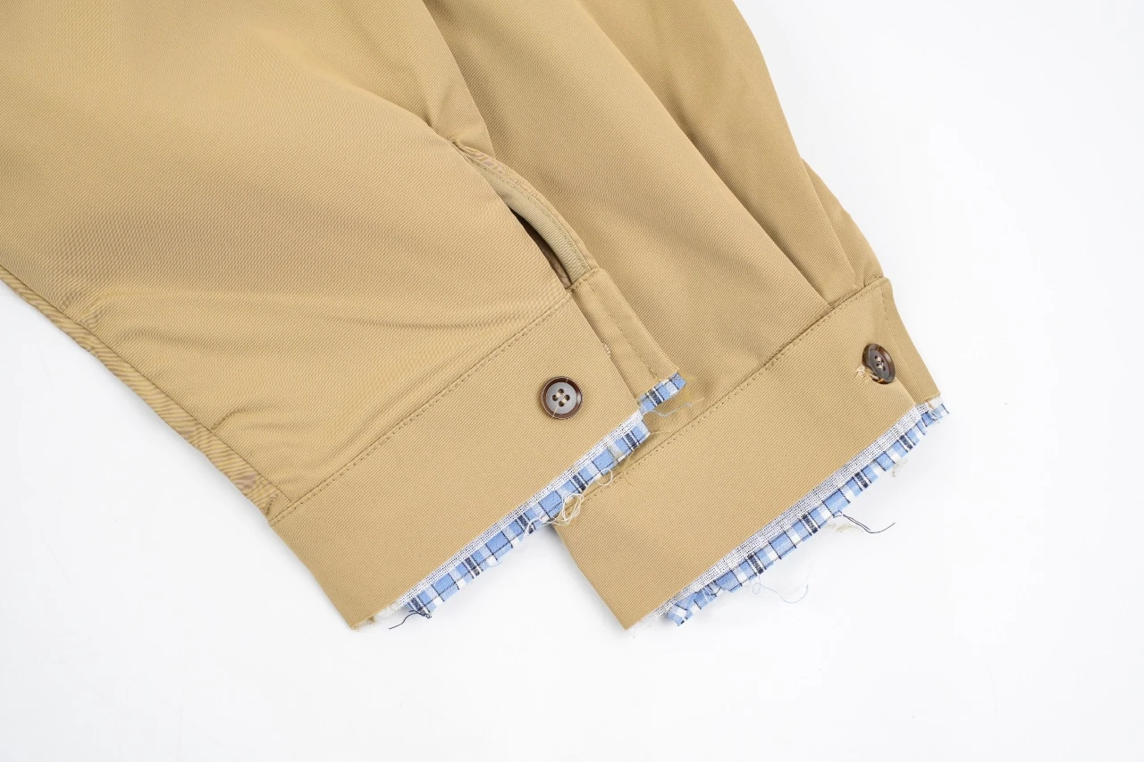 Miu Miu Khaki Contrast Check Collar Jacket product photo from LabelPicks