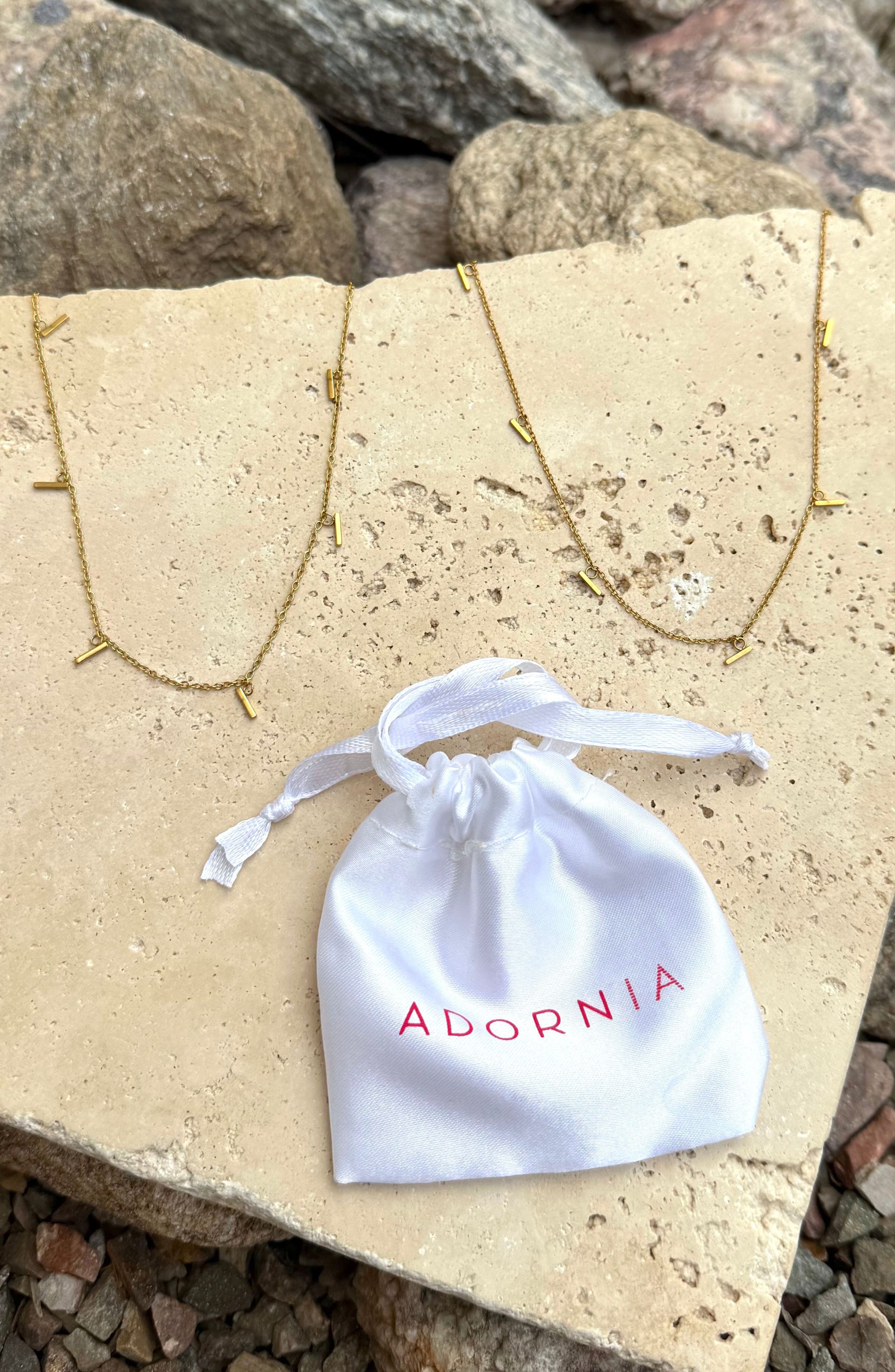 Adornia Set of 2 Charm Station Necklaces